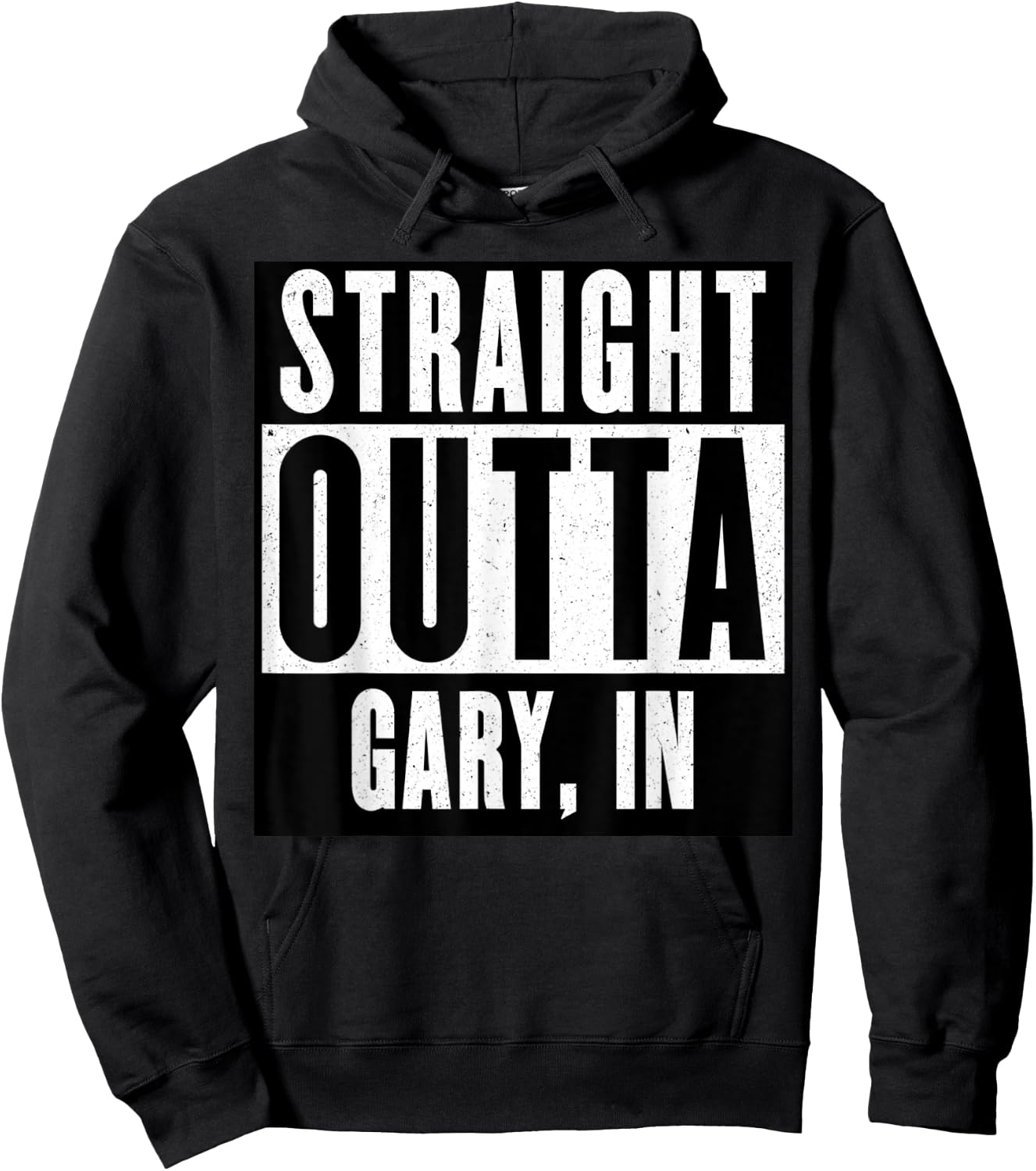 Straight Outta INDIANA GARY INDIANA Home Hoodie - Hoodie | Black