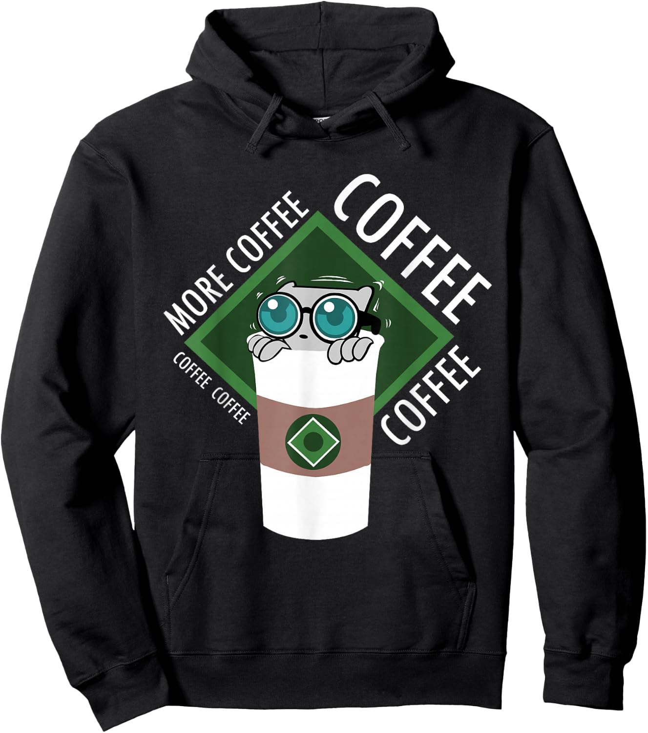 More Coffee! Mushroom-E Hoodie - Hoodie | Black