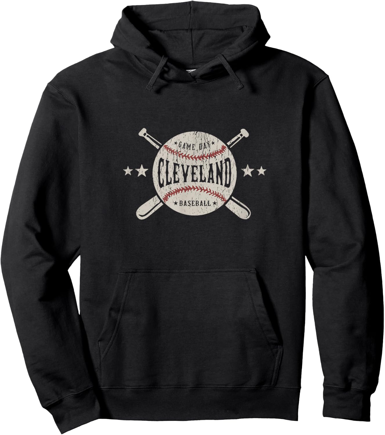 Cleveland Ohio OH Vintage Baseball Hoodie - Hoodie | Black