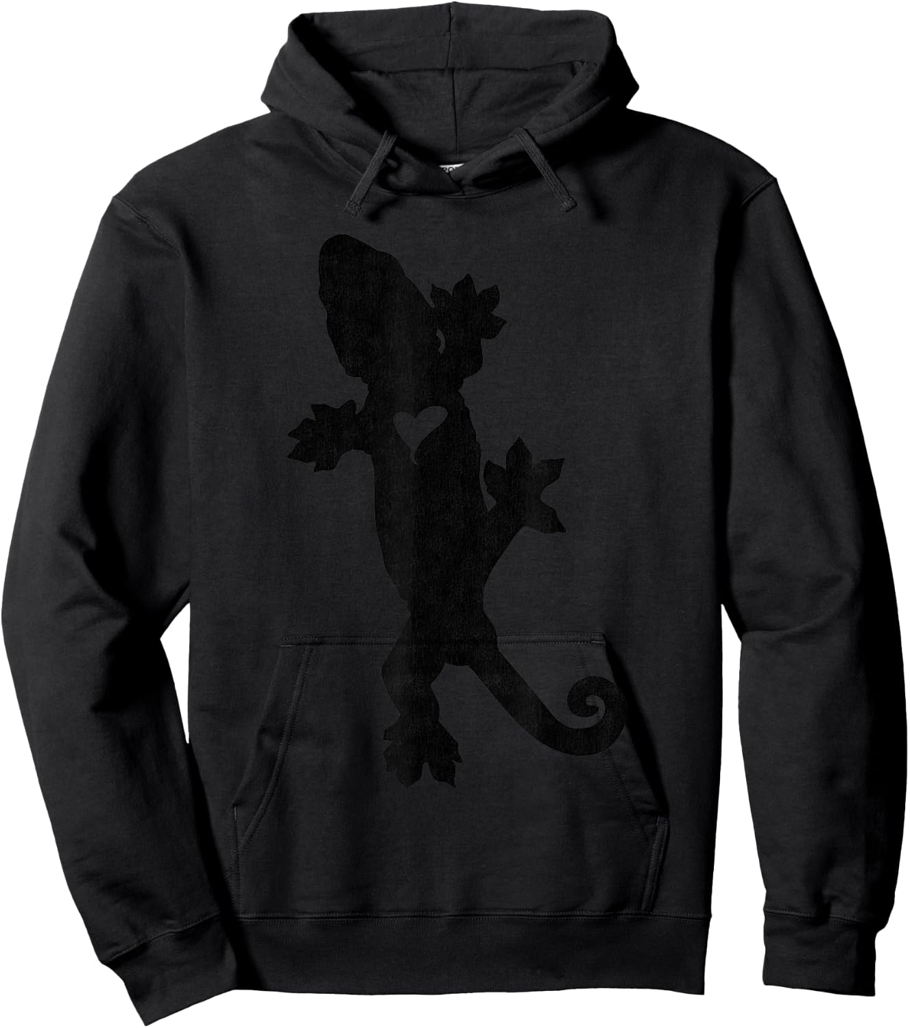 Leachie New Caledonian Gecko Artsy distressed Hoodie - Hoodie | Black