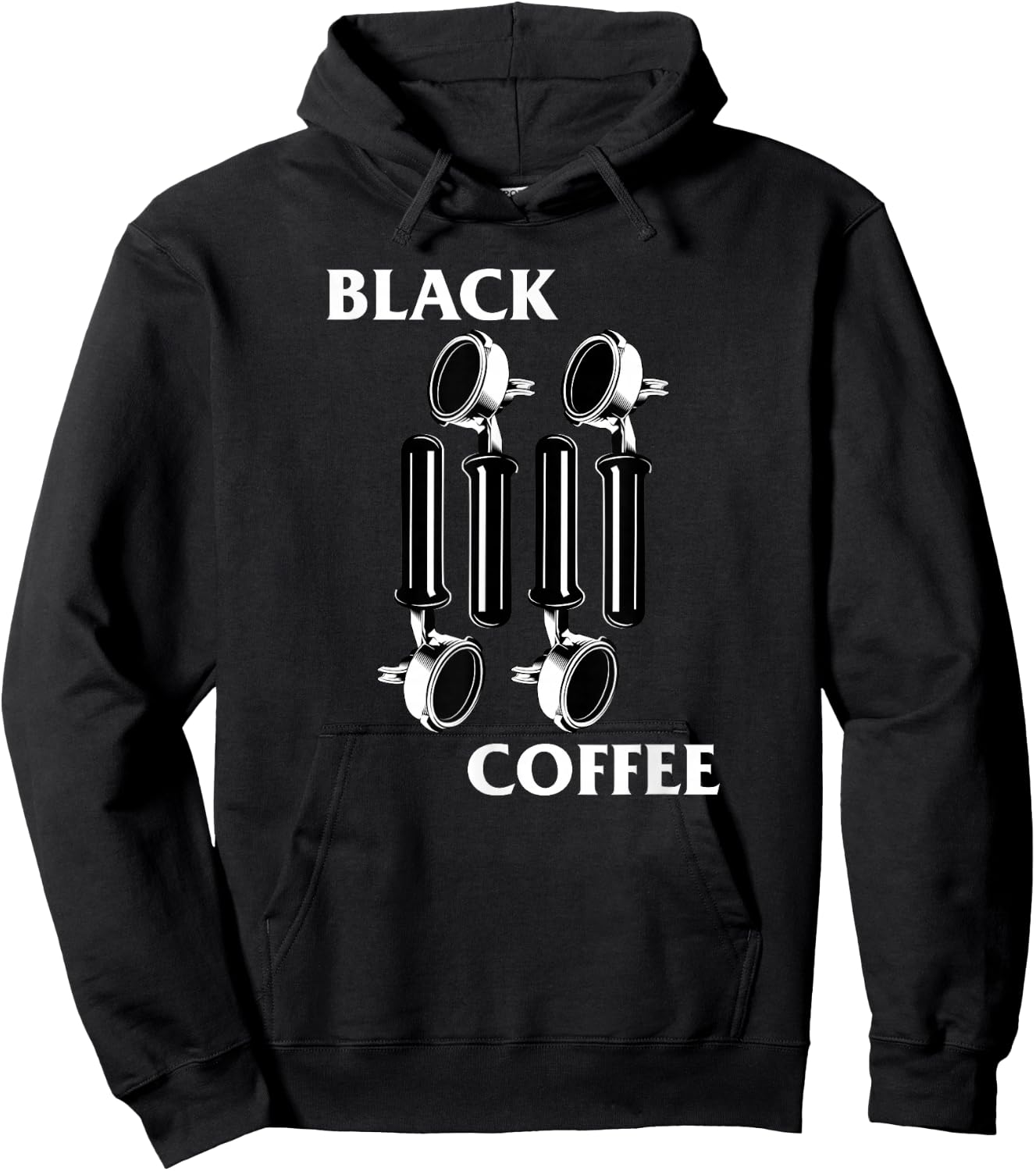 Retro Punk Rock Flag Espresso Black Coffee Lover Hoodie - Hoodie | Black