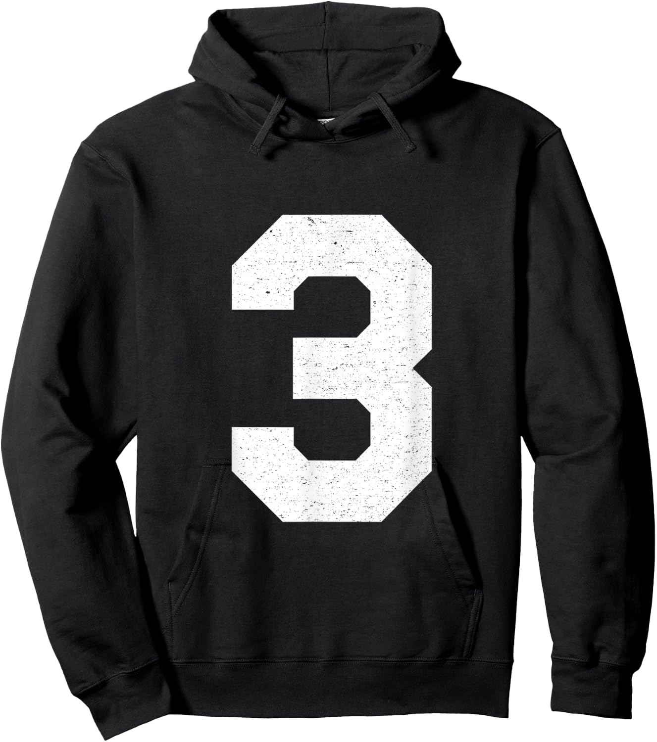 Number #3 Uniform Jersey, 3rd Place, Three Hoodie - Hoodie | Black