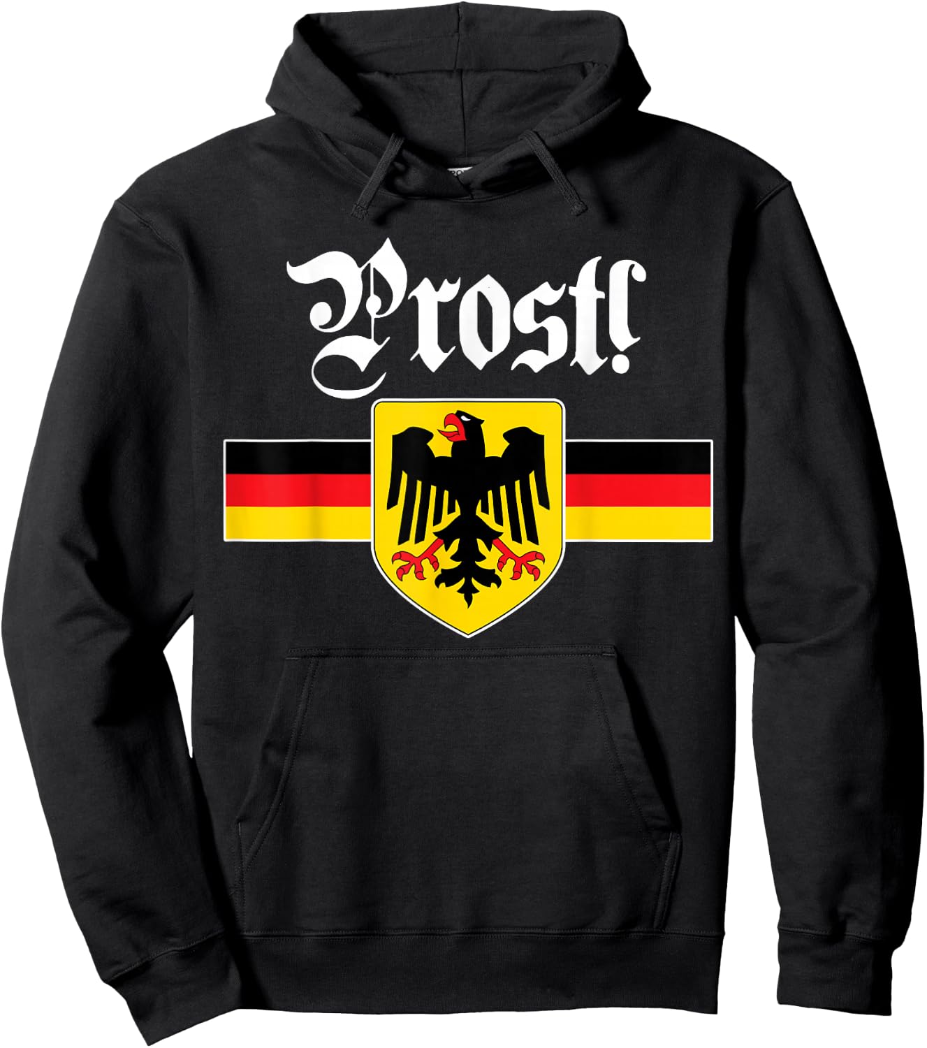 Oktoberfest by &Zoo German Coat of Arms Oktoberfest - Black, , Short Sleeve, Classic Fit, Small Hoodie - Hoodie | Black