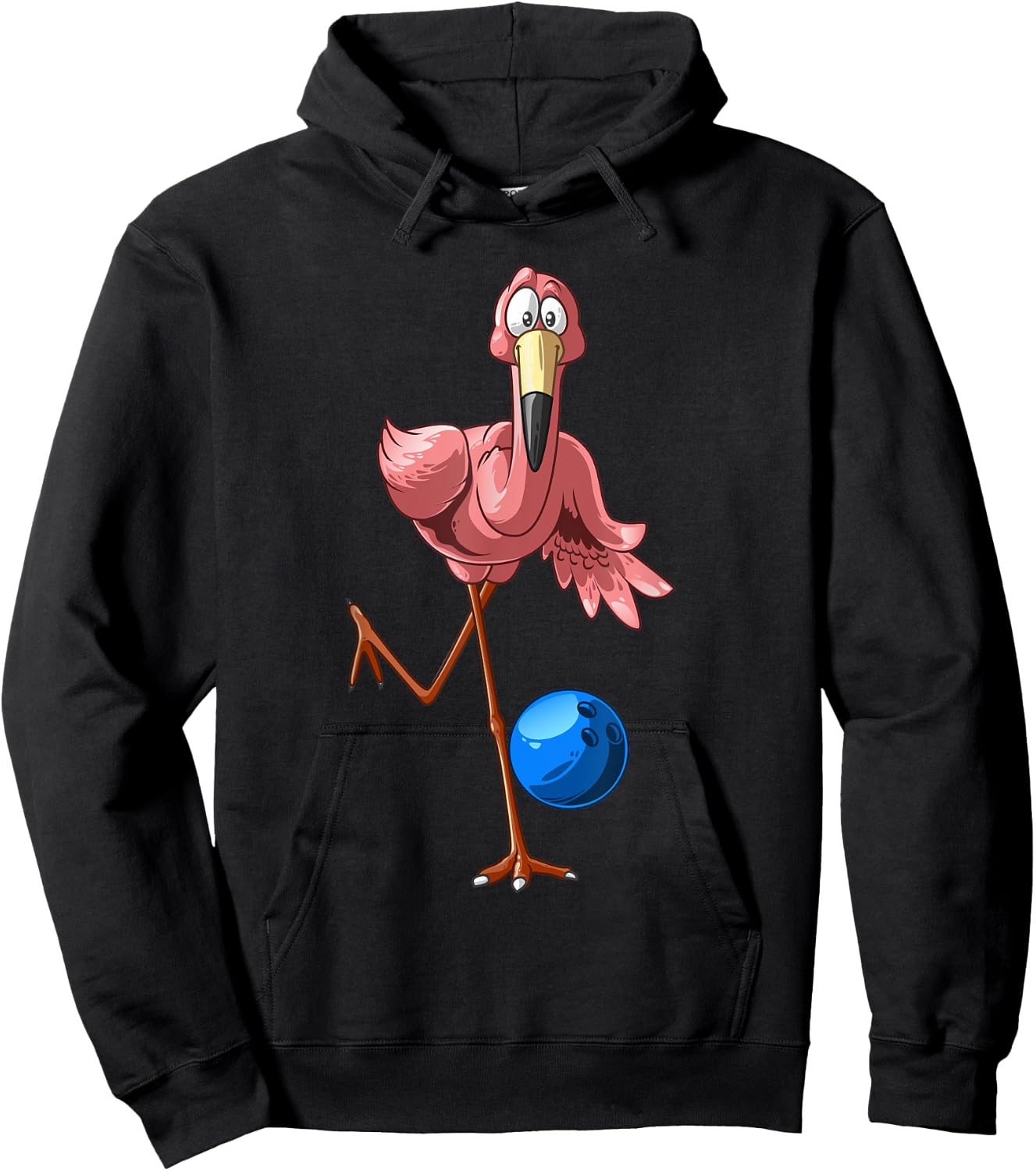 Cool Bowling Flamingo | Funny Shorebirds Lover Player Gift Hoodie - Hoodie | Black