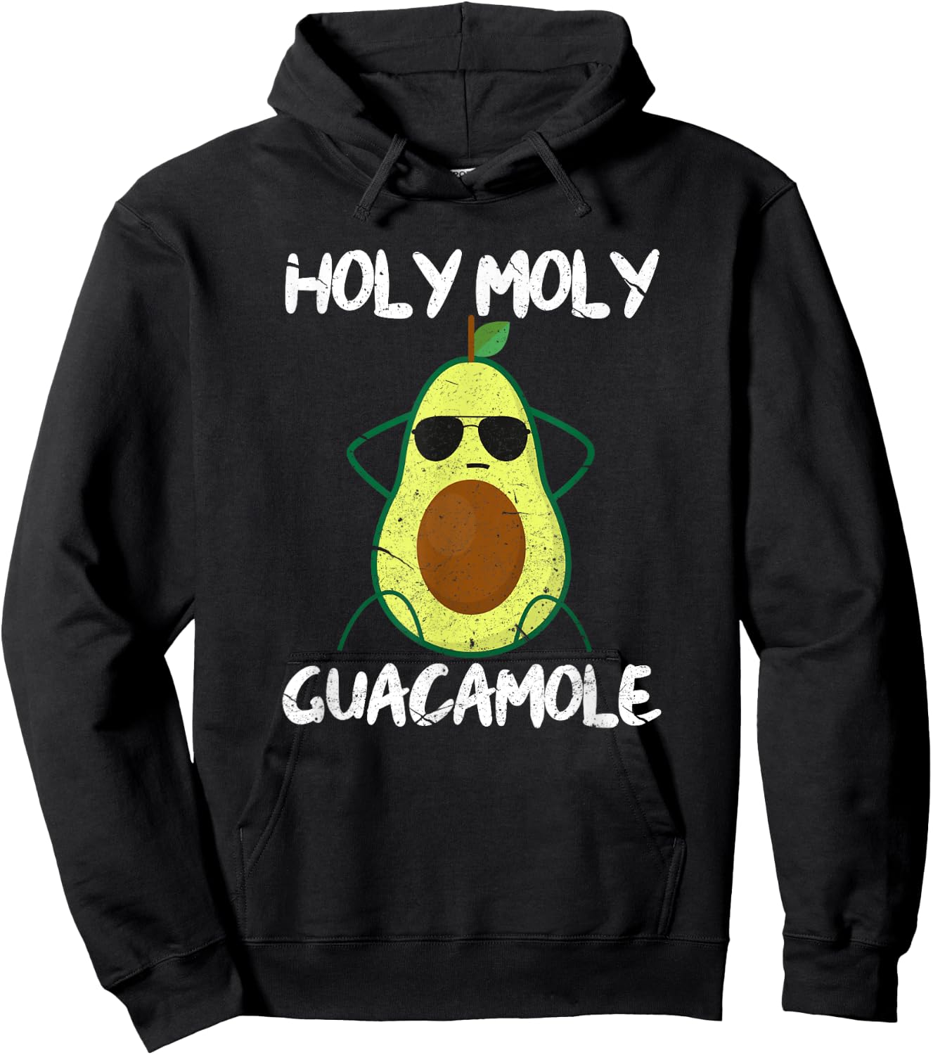 Holy Moly Guacamole Funny Avocado Vegan Veganism Hoodie - Hoodie | Black