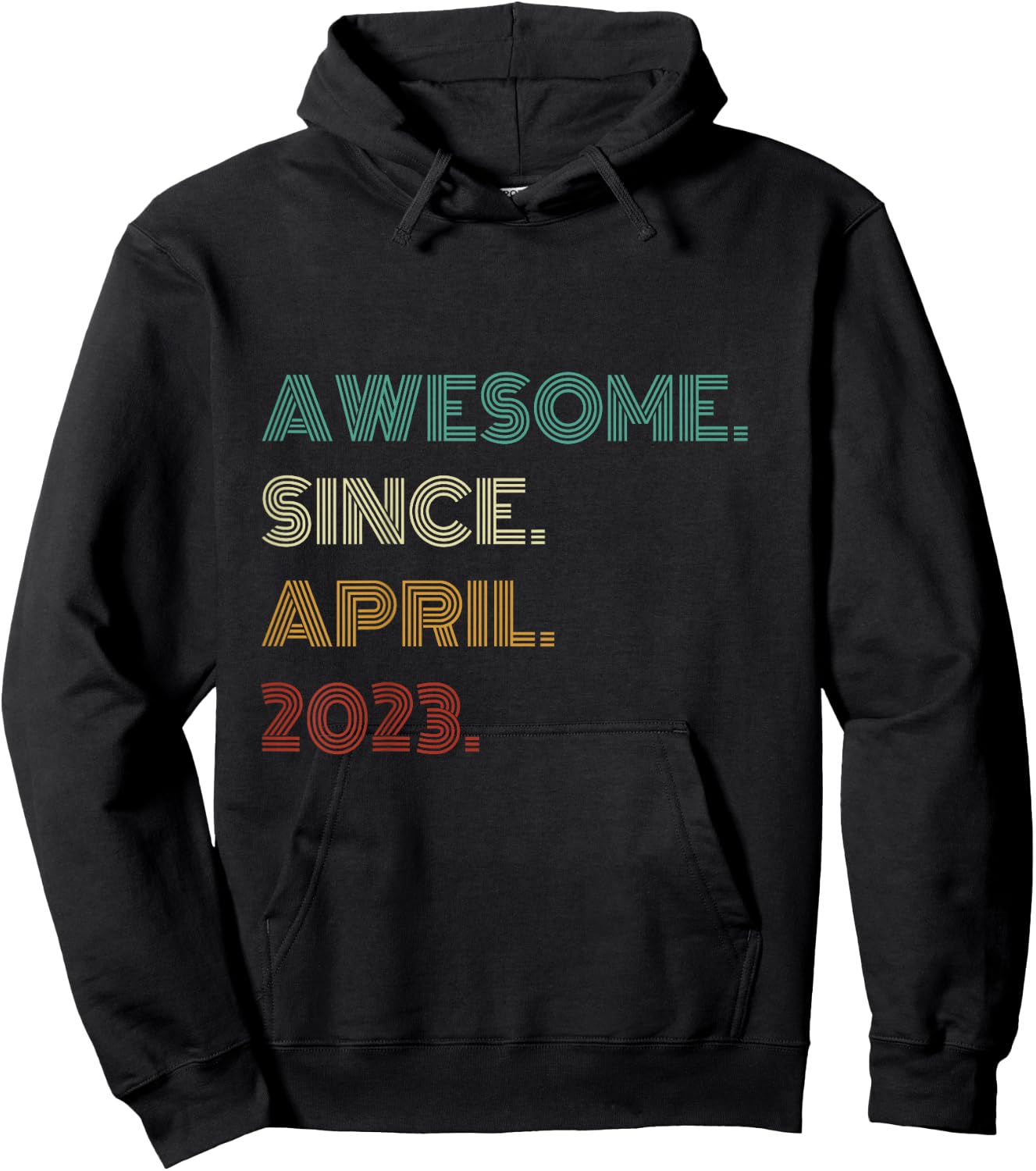 3 Years Old Awesome Since April 2023 3rd Birthday Hoodie - Hoodie | Black
