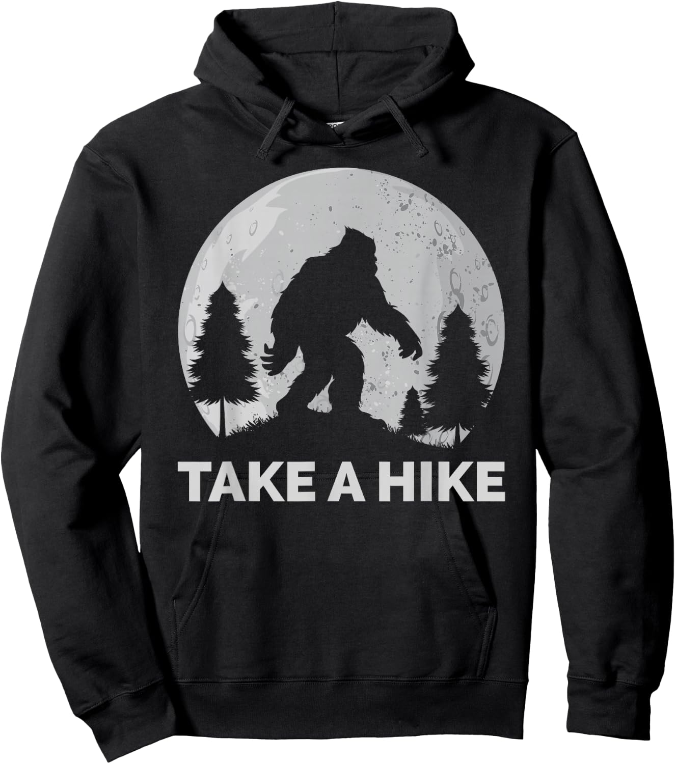 Take a Hike Bigfoot Hiking Hoodie - Hoodie | Black