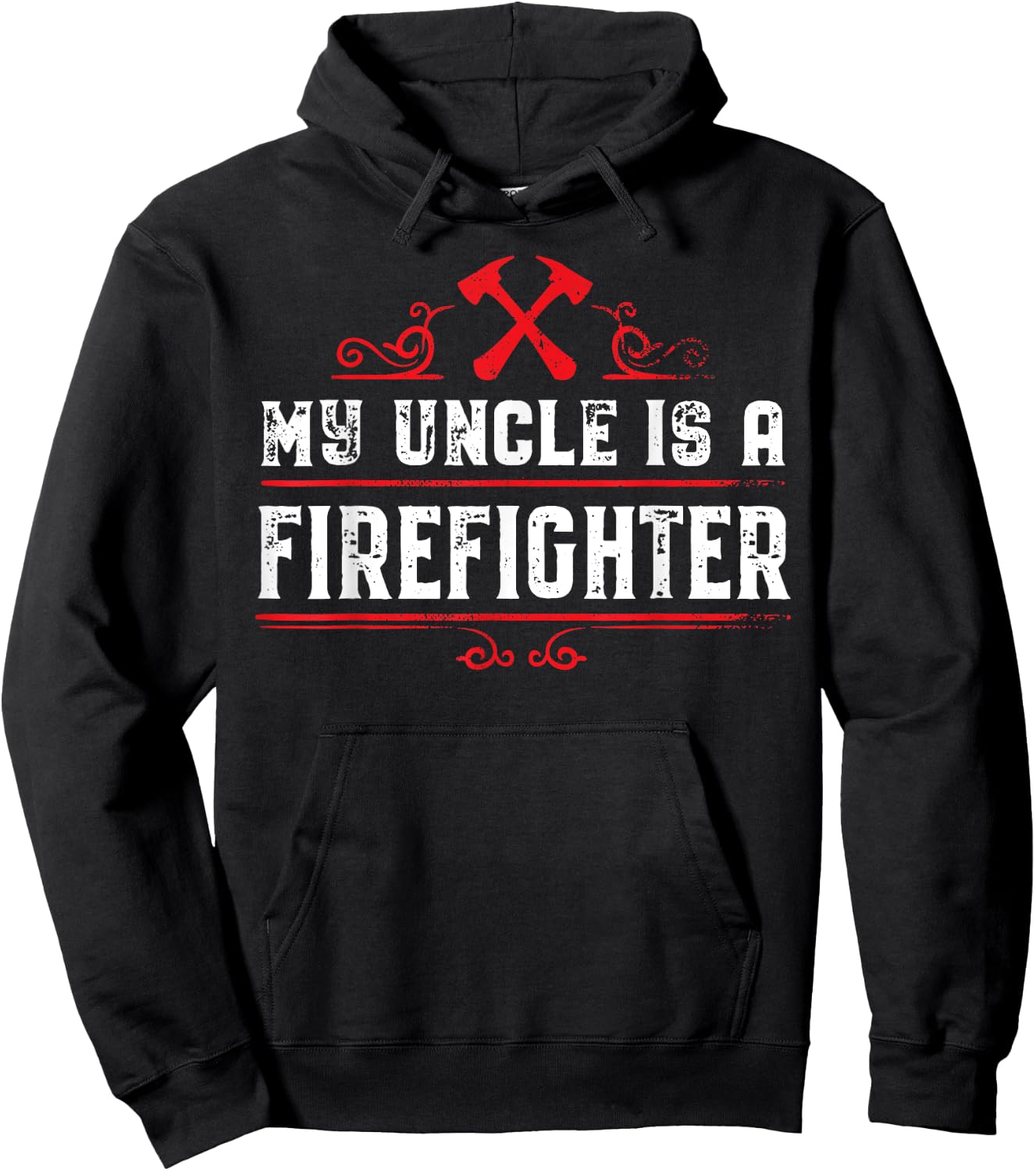 My Uncle is a Firefighter Hoodie - Hoodie | Black