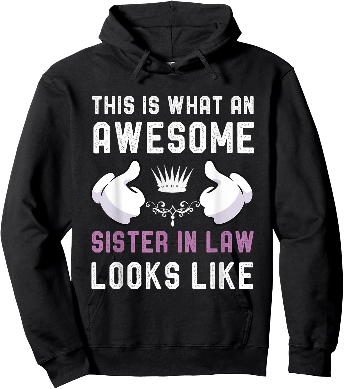 awesome sister in law Birthday Gift Cool Sisters in Law Hoodie - Hoodie | Black