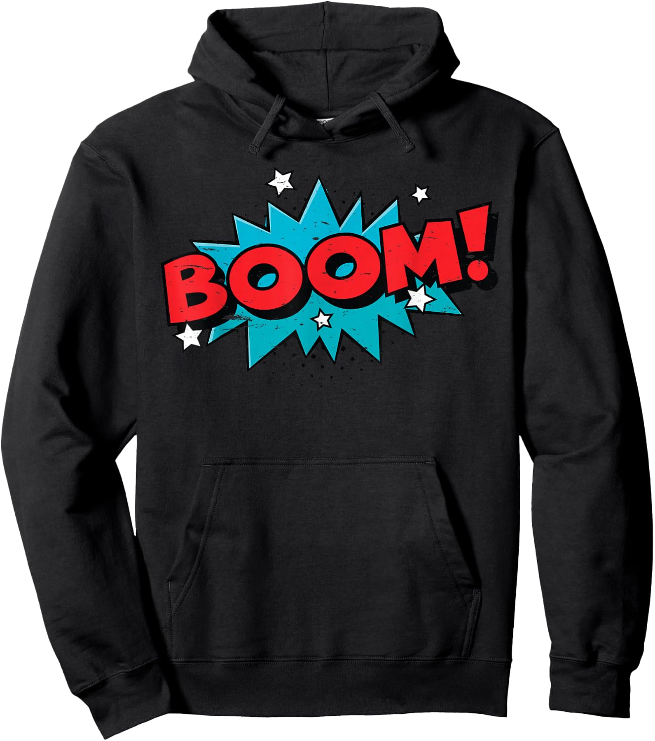 Boom! Comic Book Cartoon Funny Pop Art Design - Vintage Hoodie - Hoodie | Black