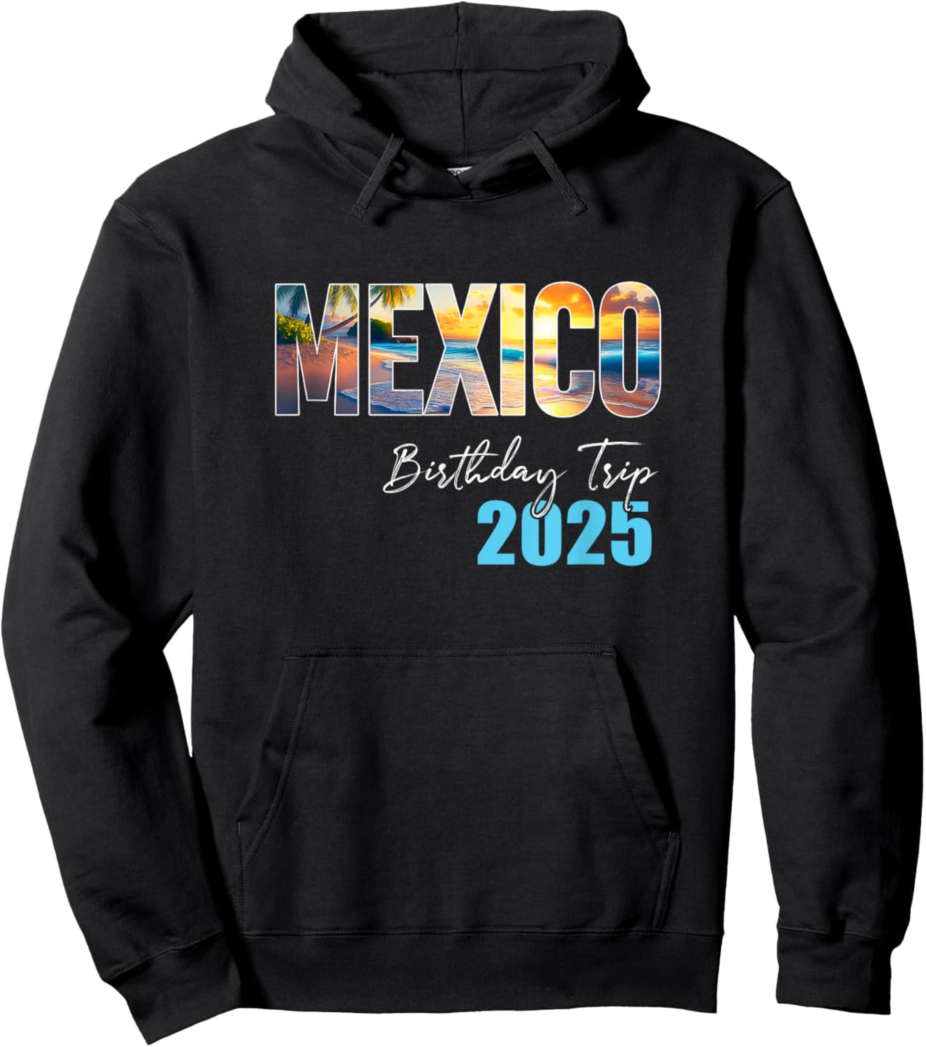 Mexico Birthday Trip 2025 Vacation Party Crew Cruise Hoodie - Hoodie | Black