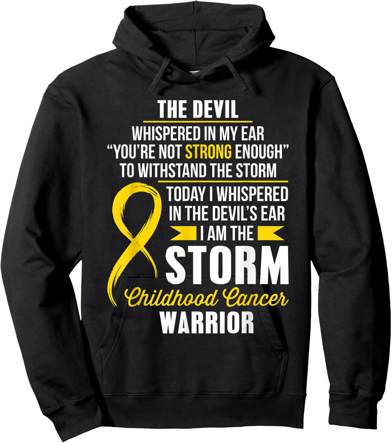 Childhood Cancer Warrior - I am the Storm Hoodie - Hoodie | Black
