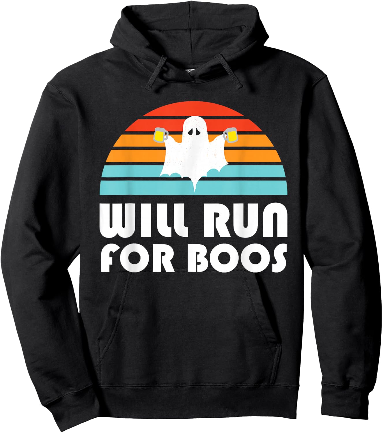 Halloween Running Will Run For Boos Beer Hoodie - Hoodie | Black