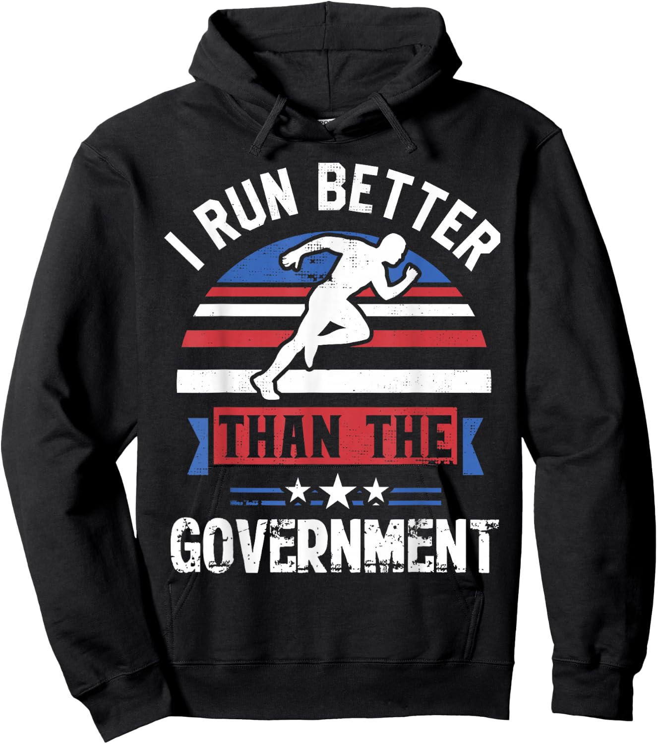Funny I Run Better Than The Government Gift Hoodie - Hoodie | Black
