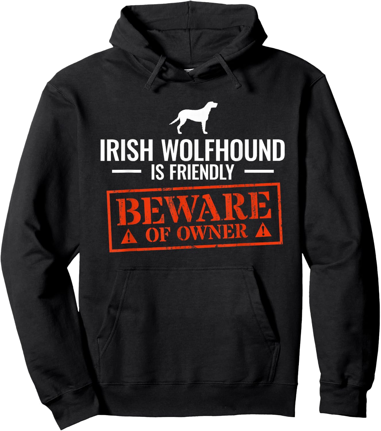 Funny Irish Wolfhound Dog Owner Dog Lover Gift Women Hoodie - Hoodie | Black