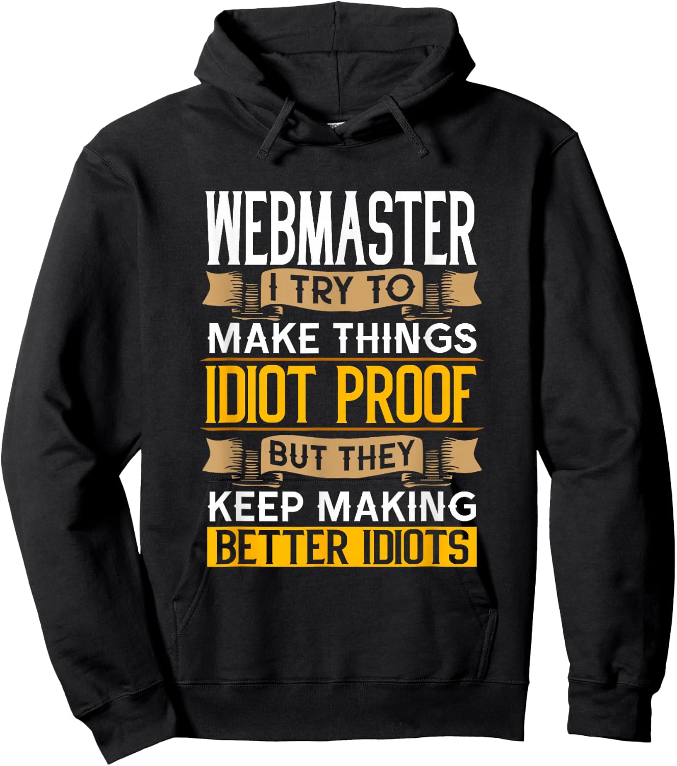 Webmaster Sarcastic Graphic Funny DevOps Coder Hoodie - Hoodie | Black