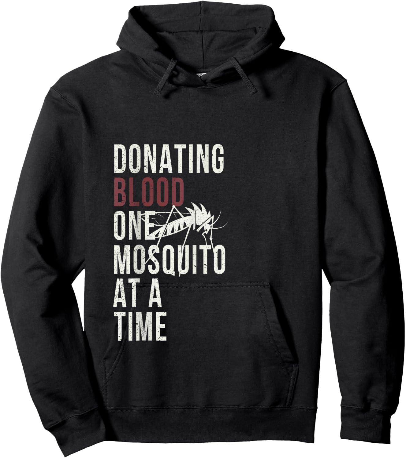 Funny Camping Mosquito Donating Blood T Shirt Hoodie - Hoodie | Black