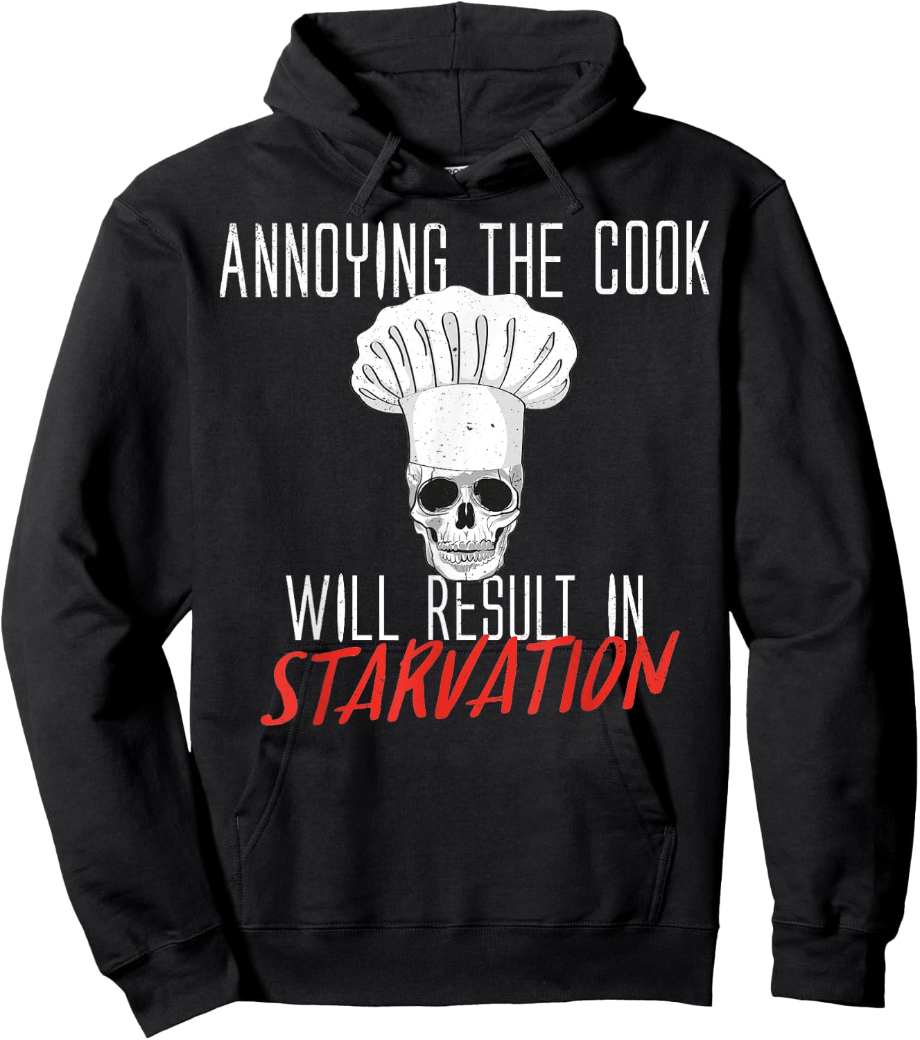 Annoying the Cook Skull Halloween Costume Hoodie - Hoodie | Black