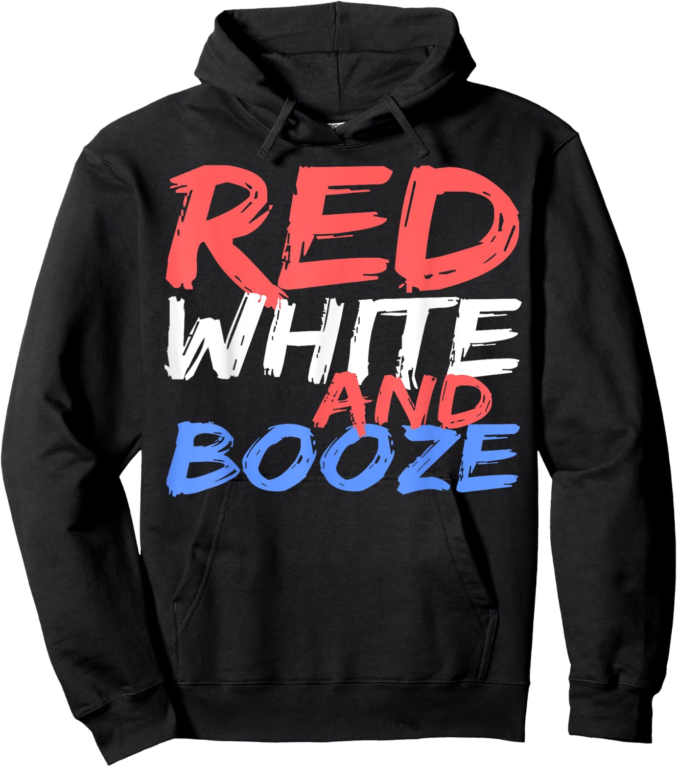 Red White And Booze Shirt Men Women Drinking 4th of July Hoodie - Hoodie | Black