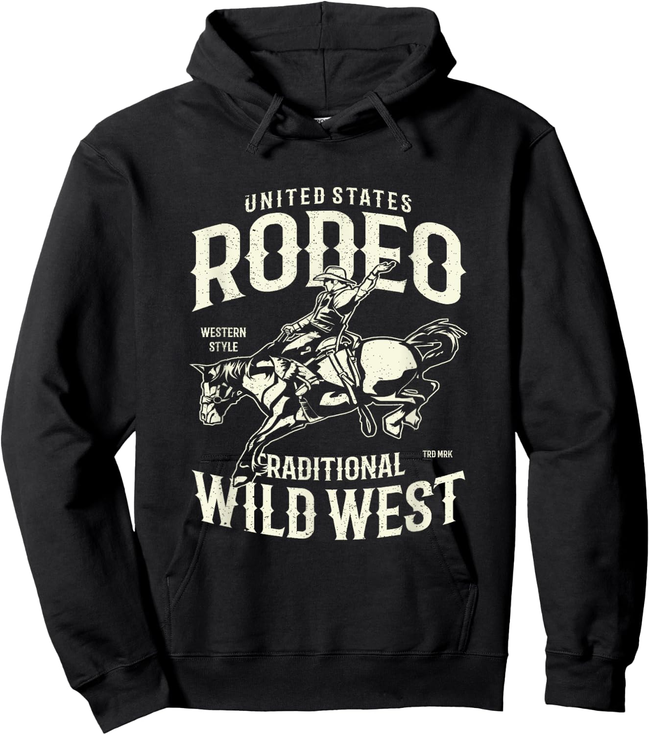 8 Seconds Cowboys Wild West Rodeo Hoodie - Hoodie | Black