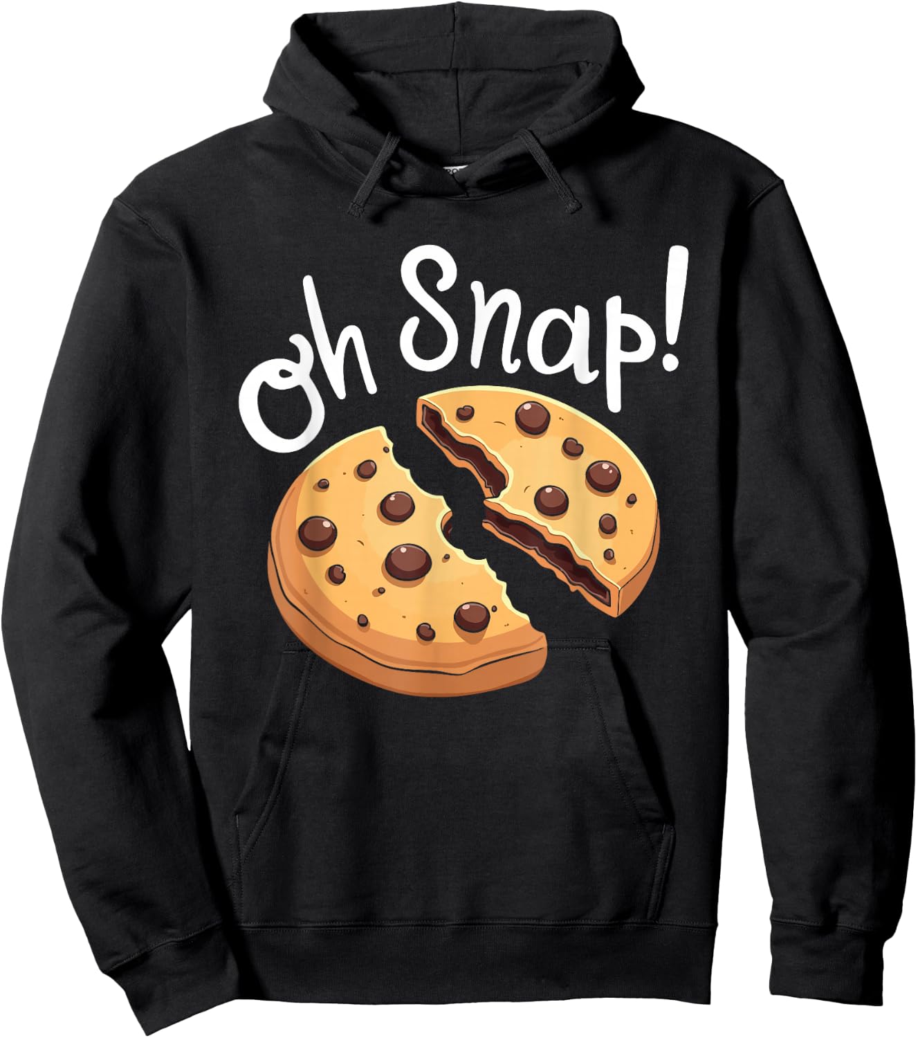 Cookie Design for Kids Chocolate Chip Funny Oh Snap Cookies Hoodie - Hoodie | Black