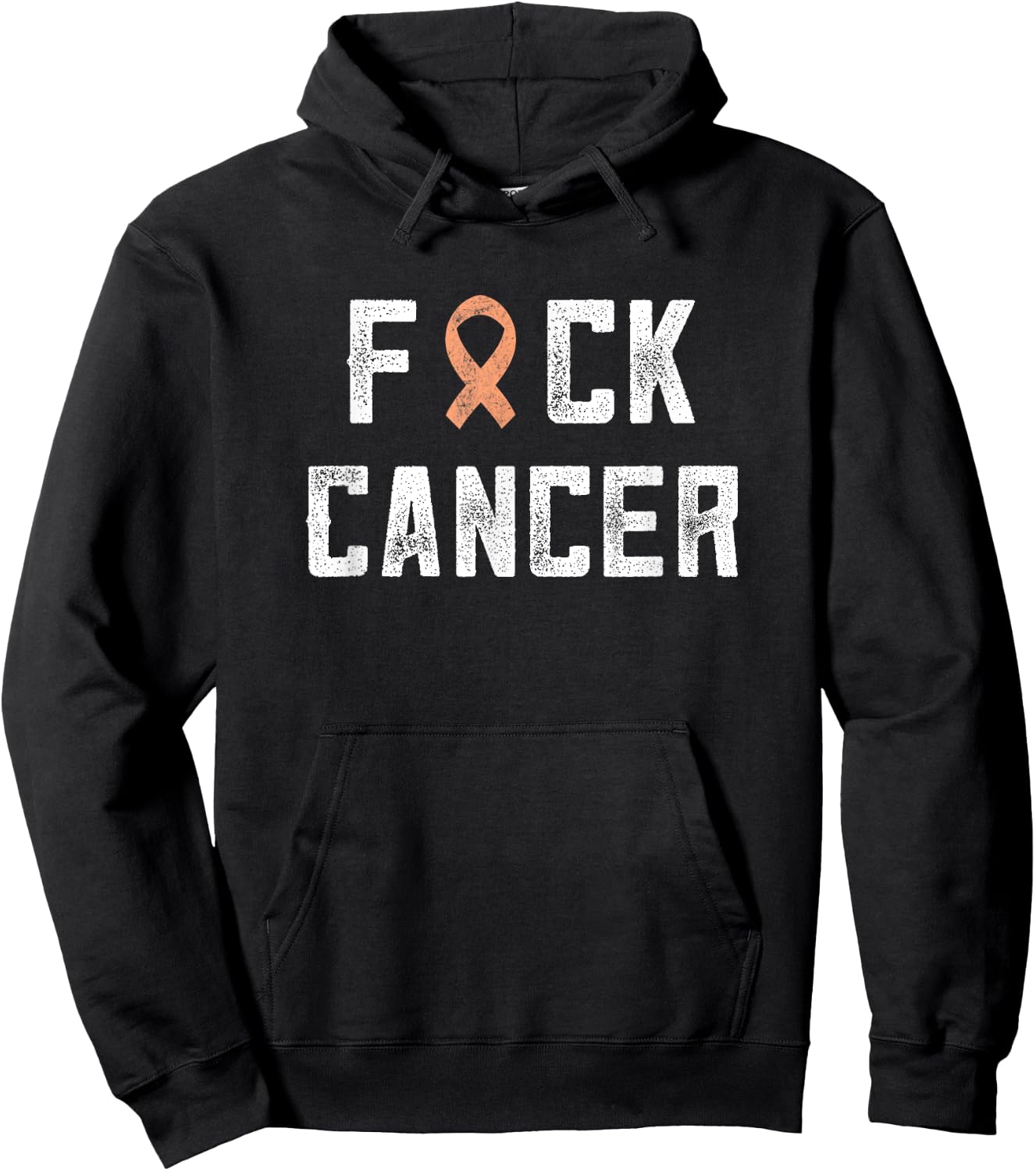 Endometrial Cancer Gifts Fck Cancer Uterine Cancer Gifts Hoodie - Hoodie | Black