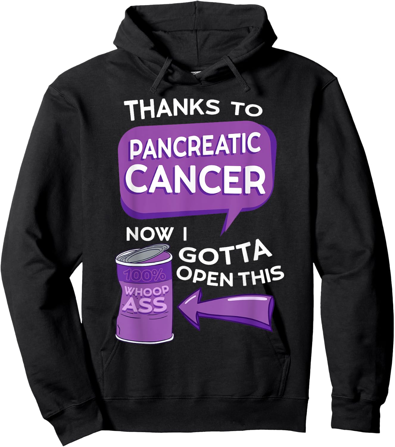 Pancreatic Cancer Awareness Adenocarcinoma Stomach Tumor Hoodie - Hoodie | Black