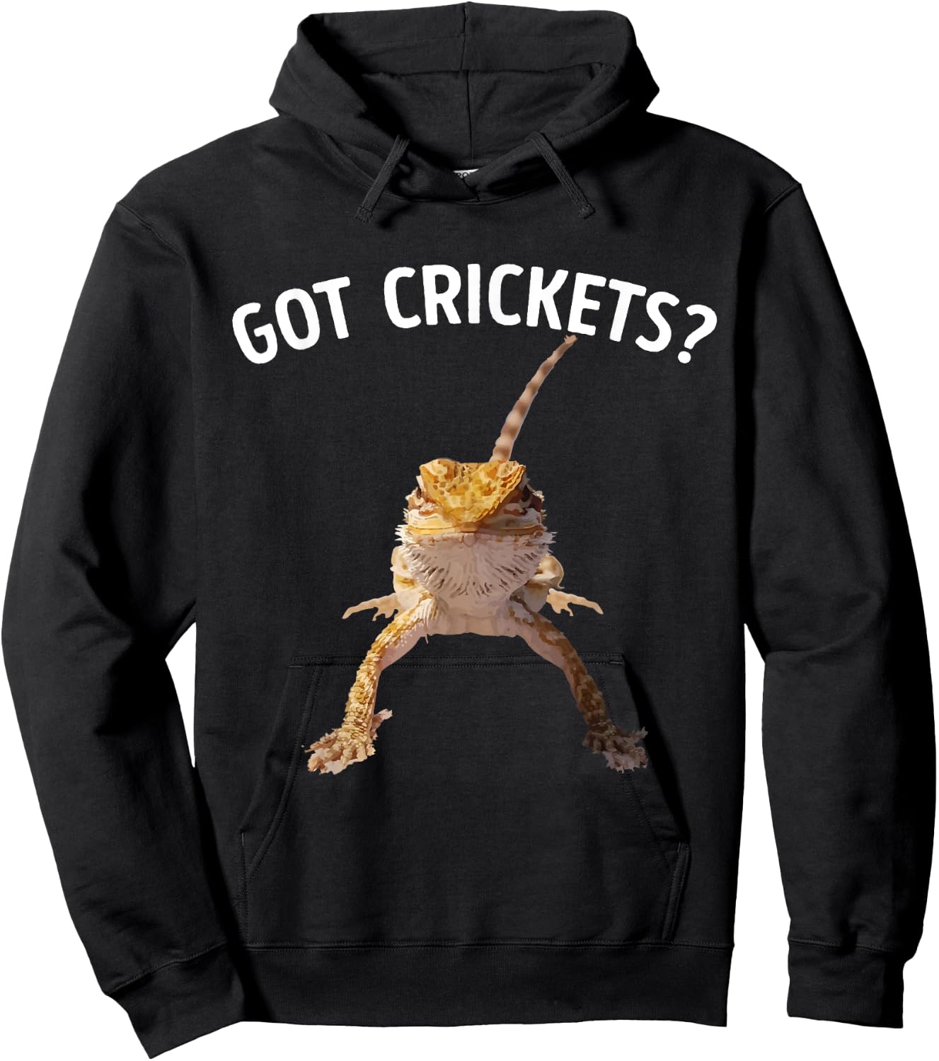 Got Crickets Bearded Dragon Shirt Hoodie - Hoodie | Black