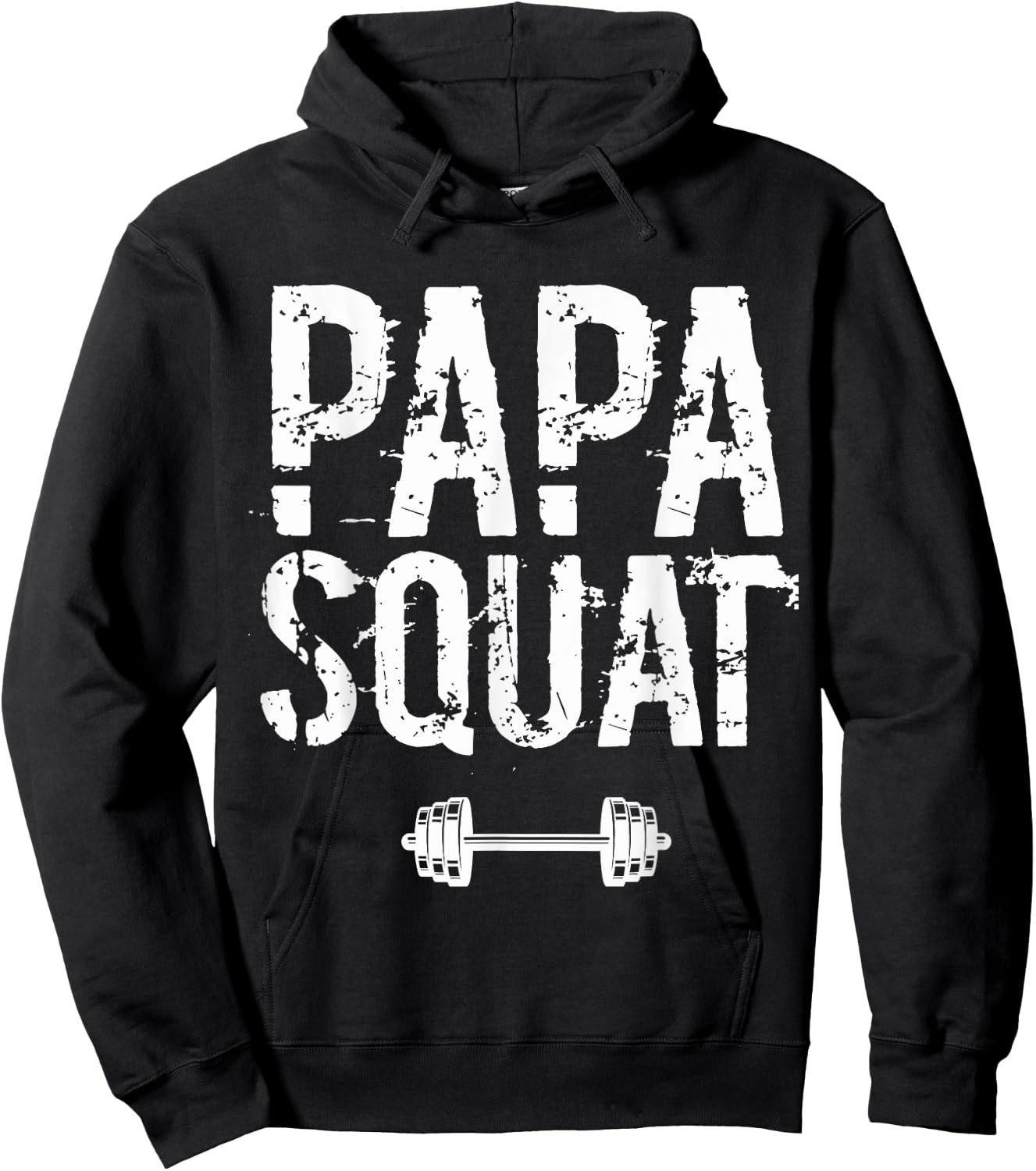 Papa Squat - Funny Workout Pop a Squat Hoodie - Hoodie | Black