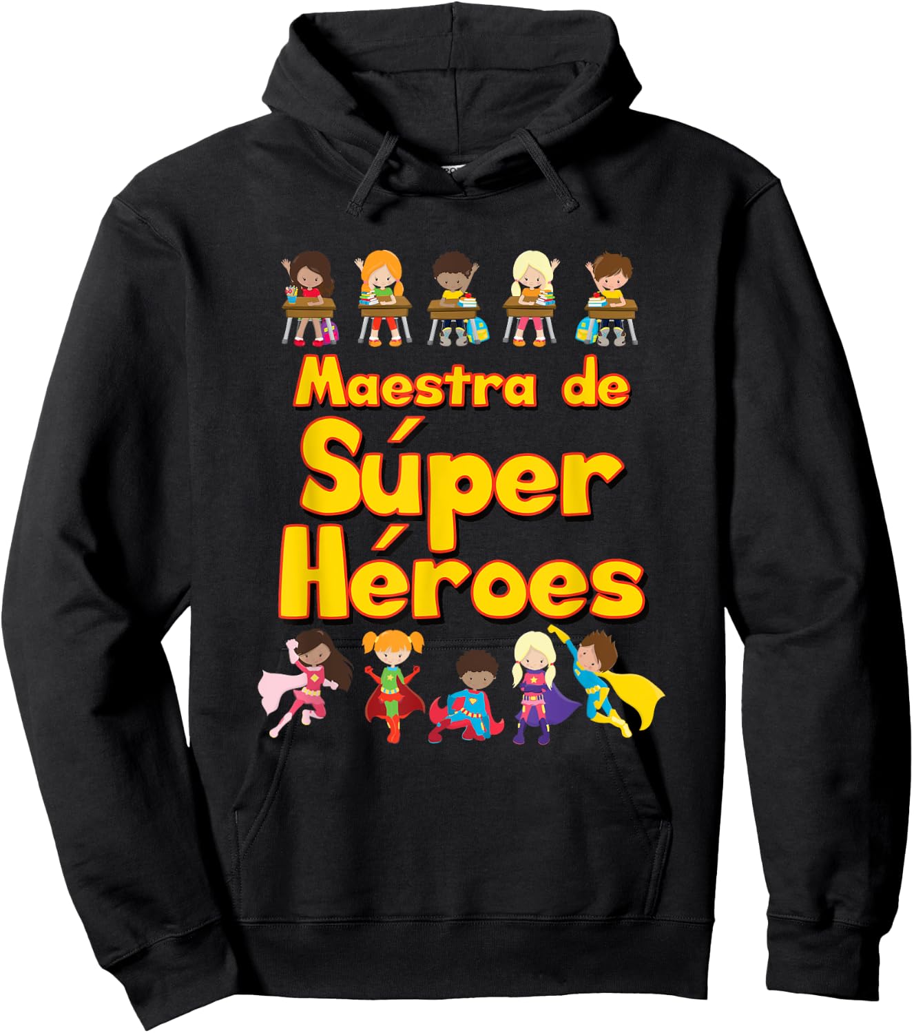 Maestra de Superhéroes Hoodie - Hoodie | Black