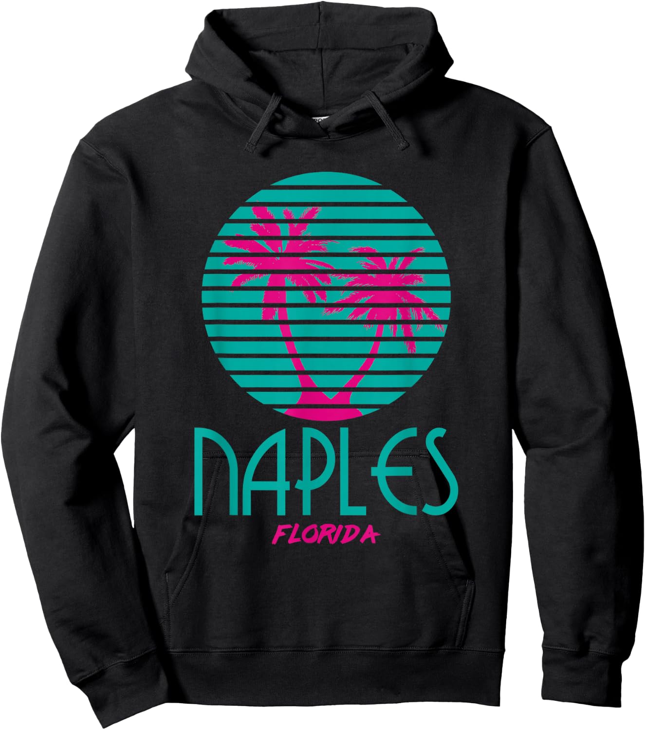 Naples Florida T Shirt Souvenirs 80s FL Palm Trees Hoodie - Hoodie | Black