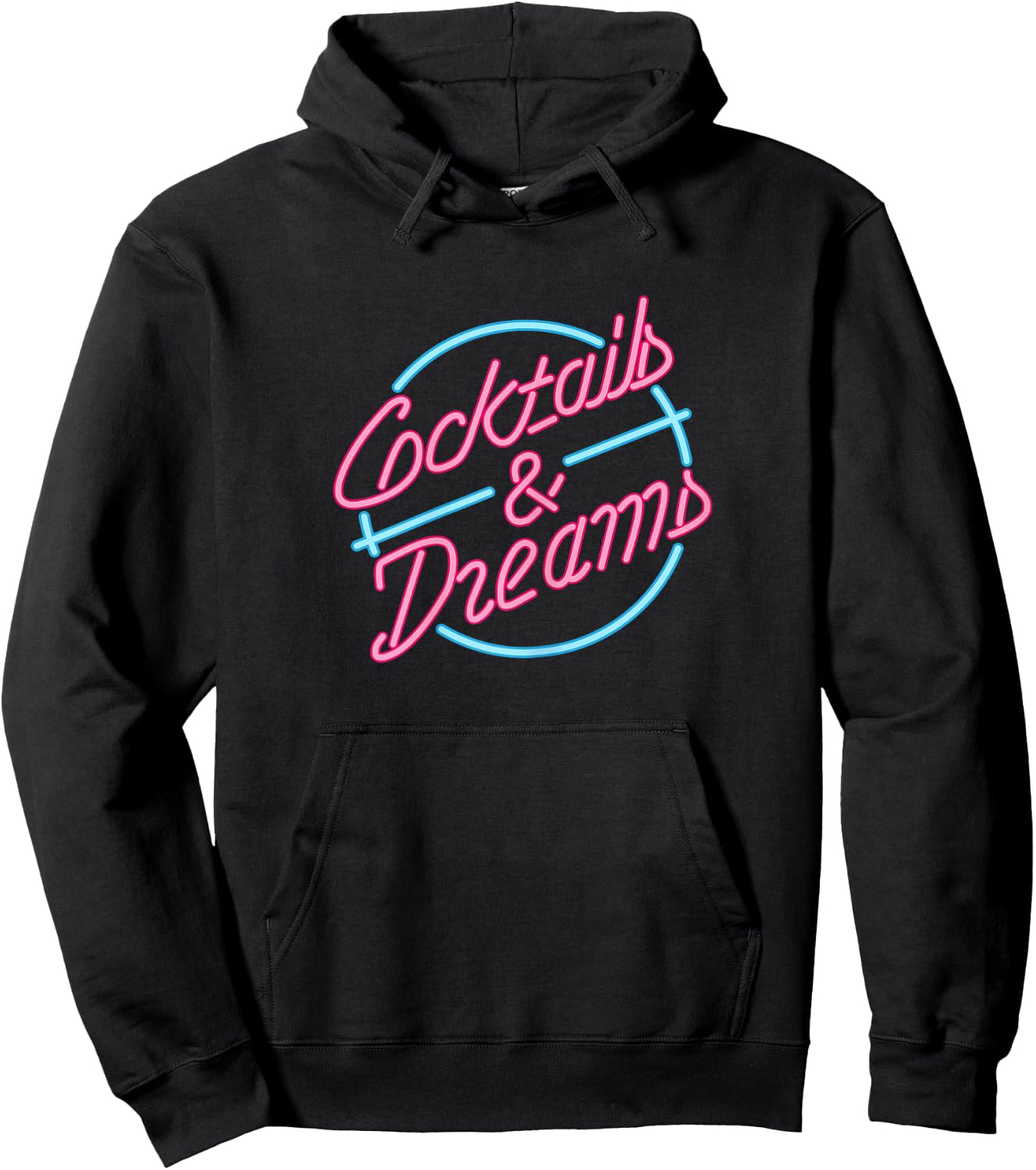 Ladies Designer Cocktails & Dreams Shirt Hoodie - Hoodie | Black