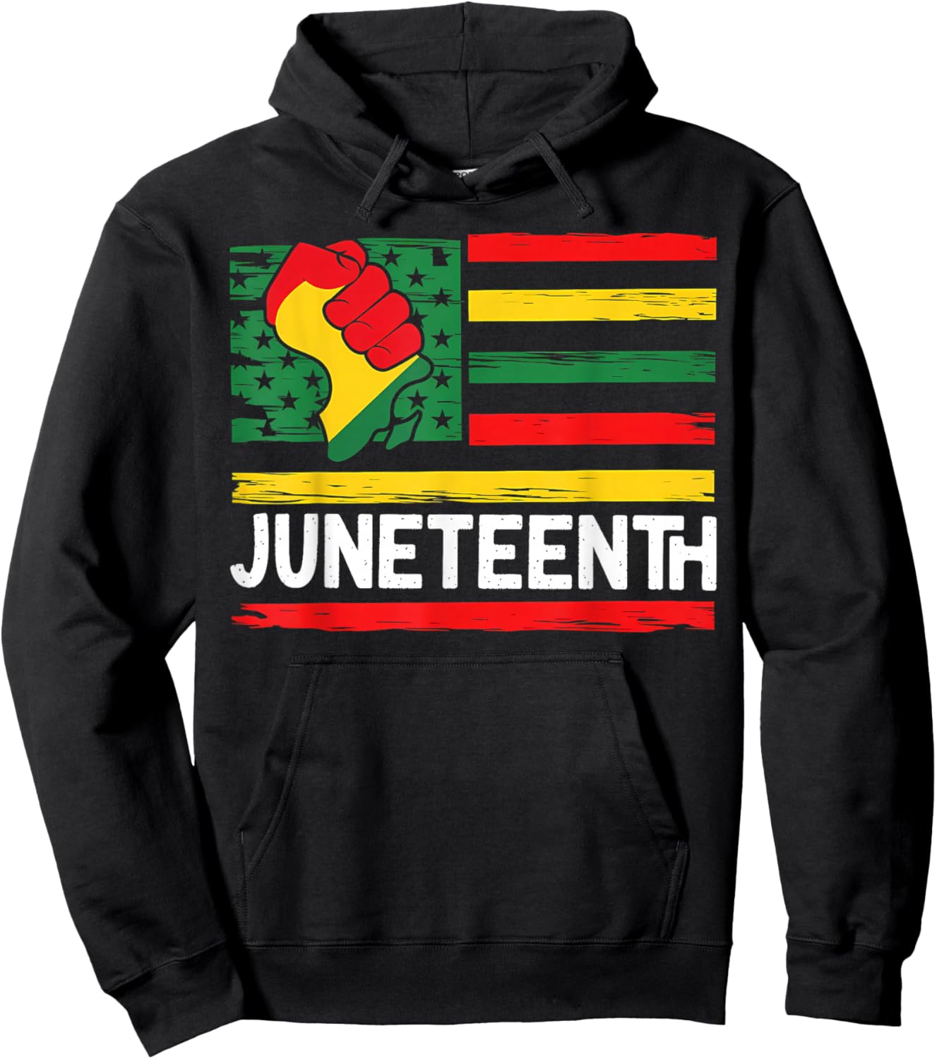 Juneteenth 1865 Freedom Day African Americans Flag Hoodie - Hoodie | Black