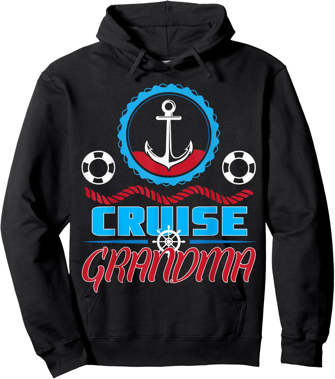 Cruise Grandma Gift Shirt Cruise Travel Bon Voyage Gifts Hoodie - Hoodie | Black