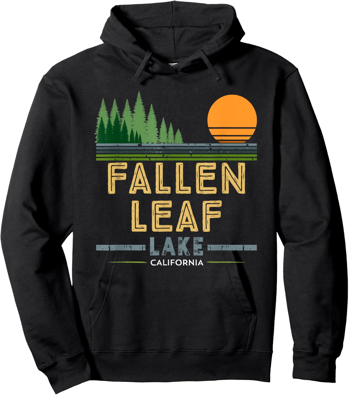 Vintage Fallen Leaf California Hoodie - Hoodie | Black