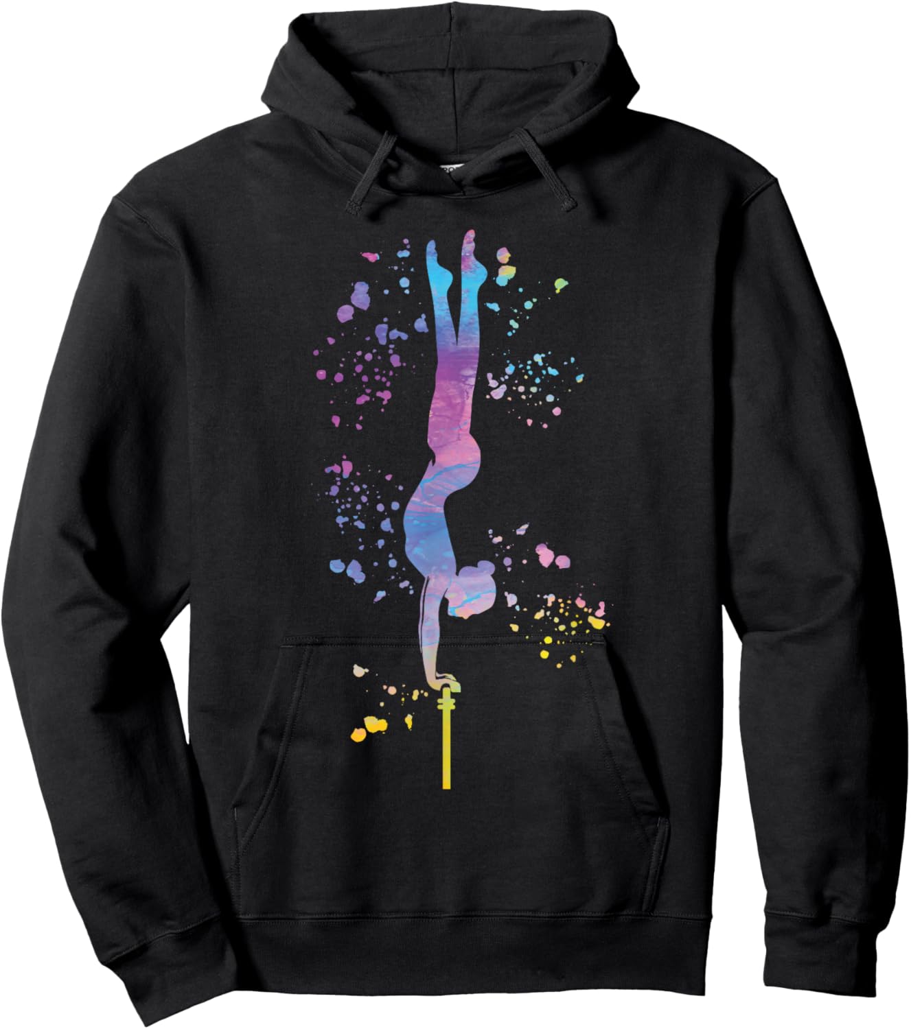 Gymnast on Uneven Bars Girls Kids Artistic Gymnastics Hoodie - Hoodie | Black