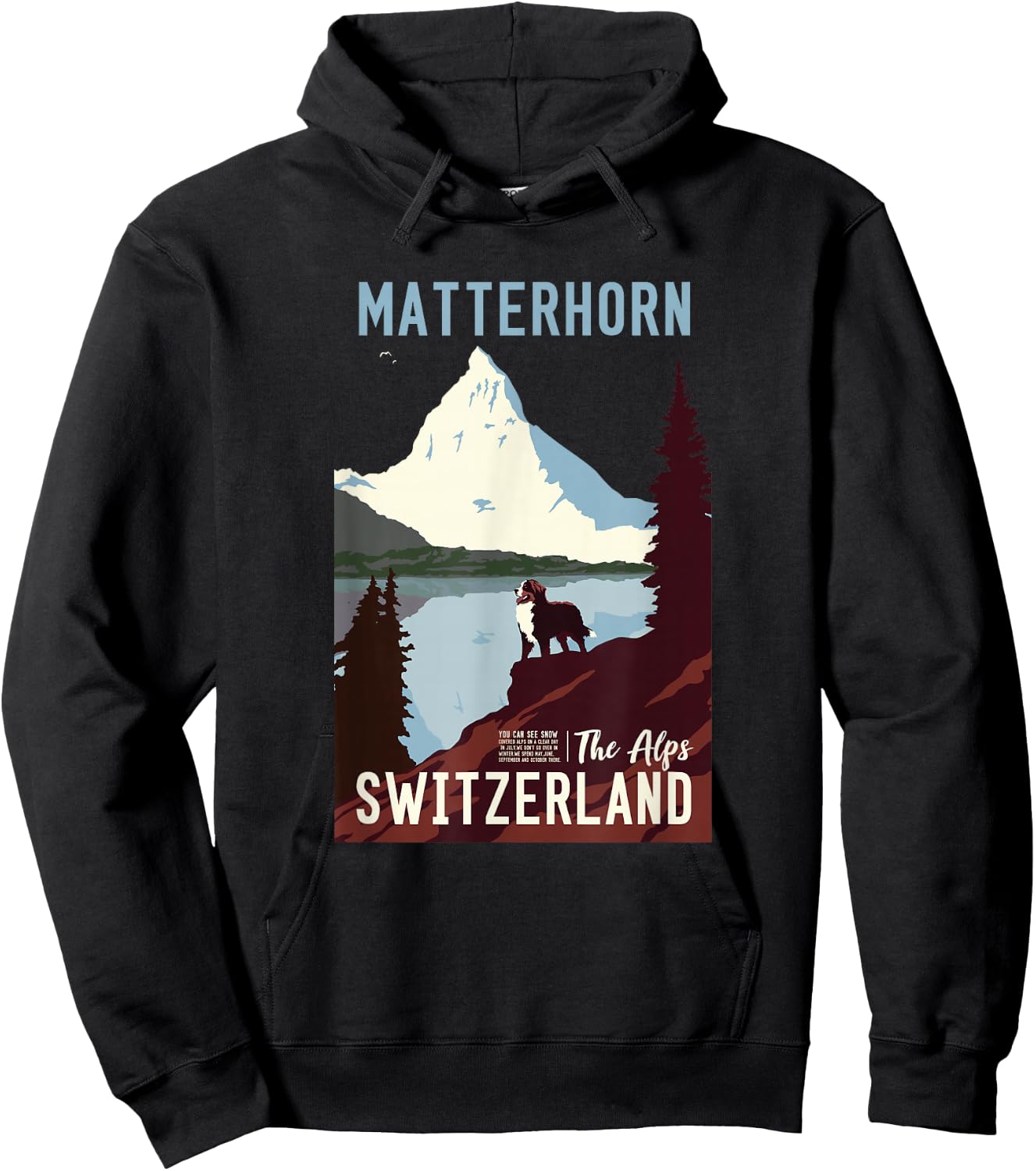 Funny Swtzerland Alps Matterhorn Hoodie - Hoodie | Black