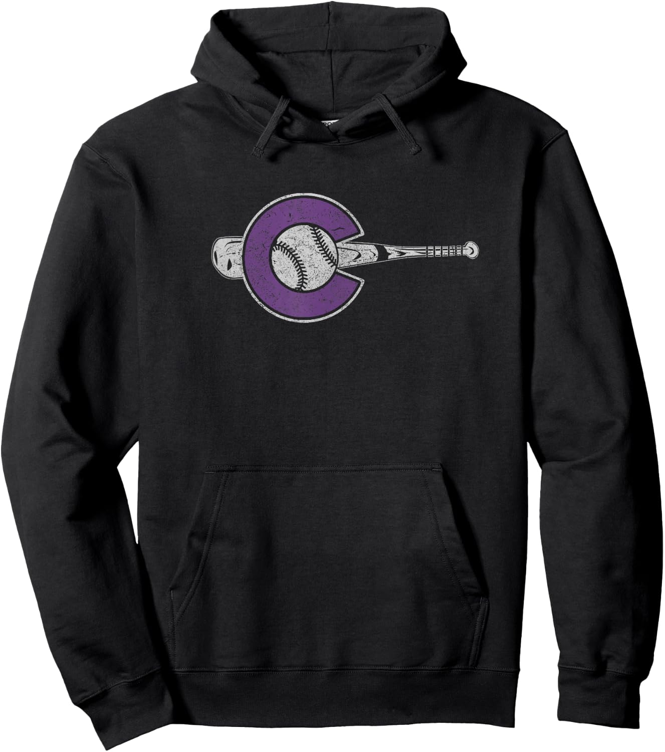 Colorado Baseball Colorado State Flag and Baseball Design Hoodie - Hoodie | Black