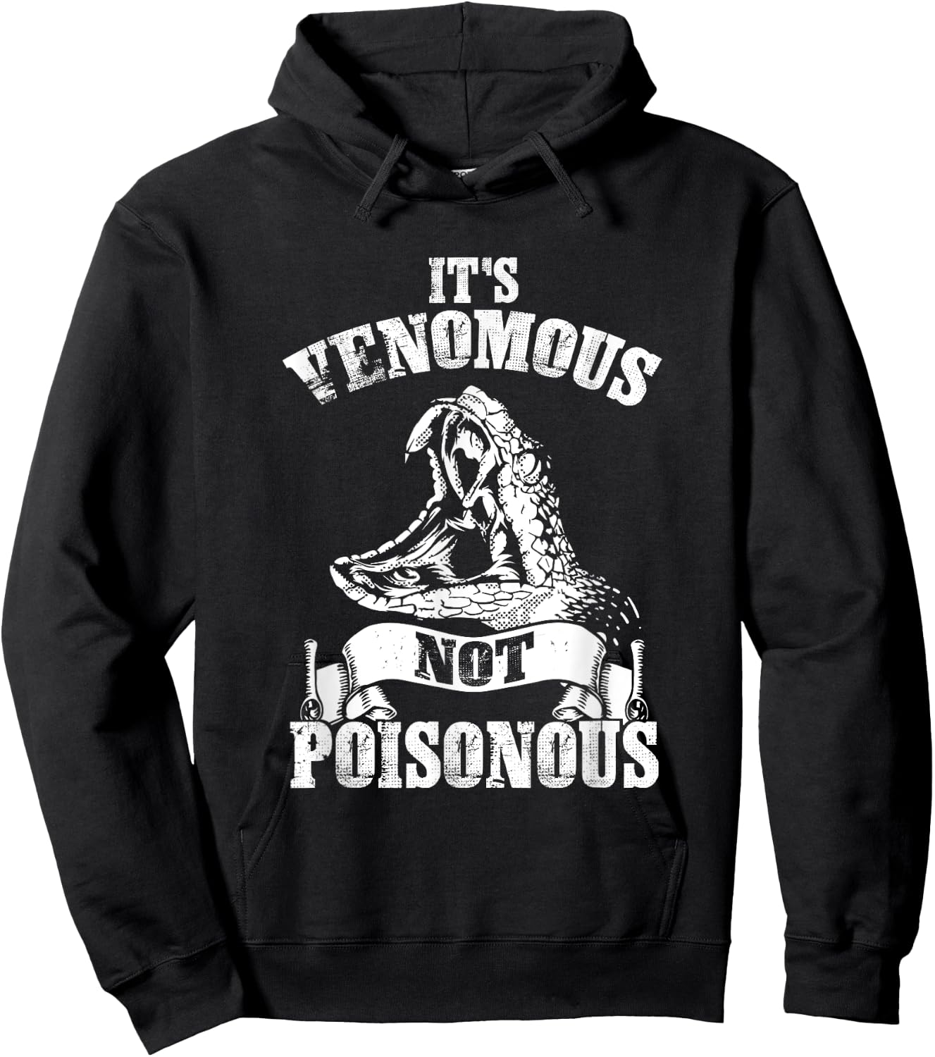 Venomous Not Poisonous Reptile Lover Hoodie - Hoodie | Black