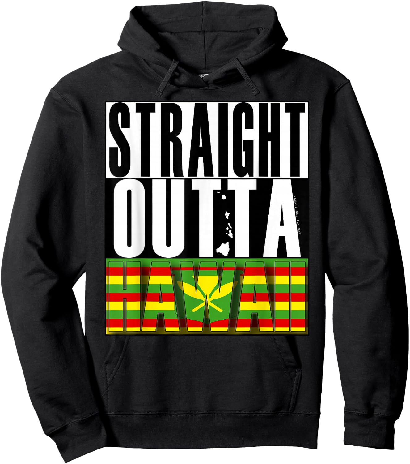 Straight Outta Hawaii Kanaka Maoli by Hawaii Nei All Day Hoodie - Hoodie | Black