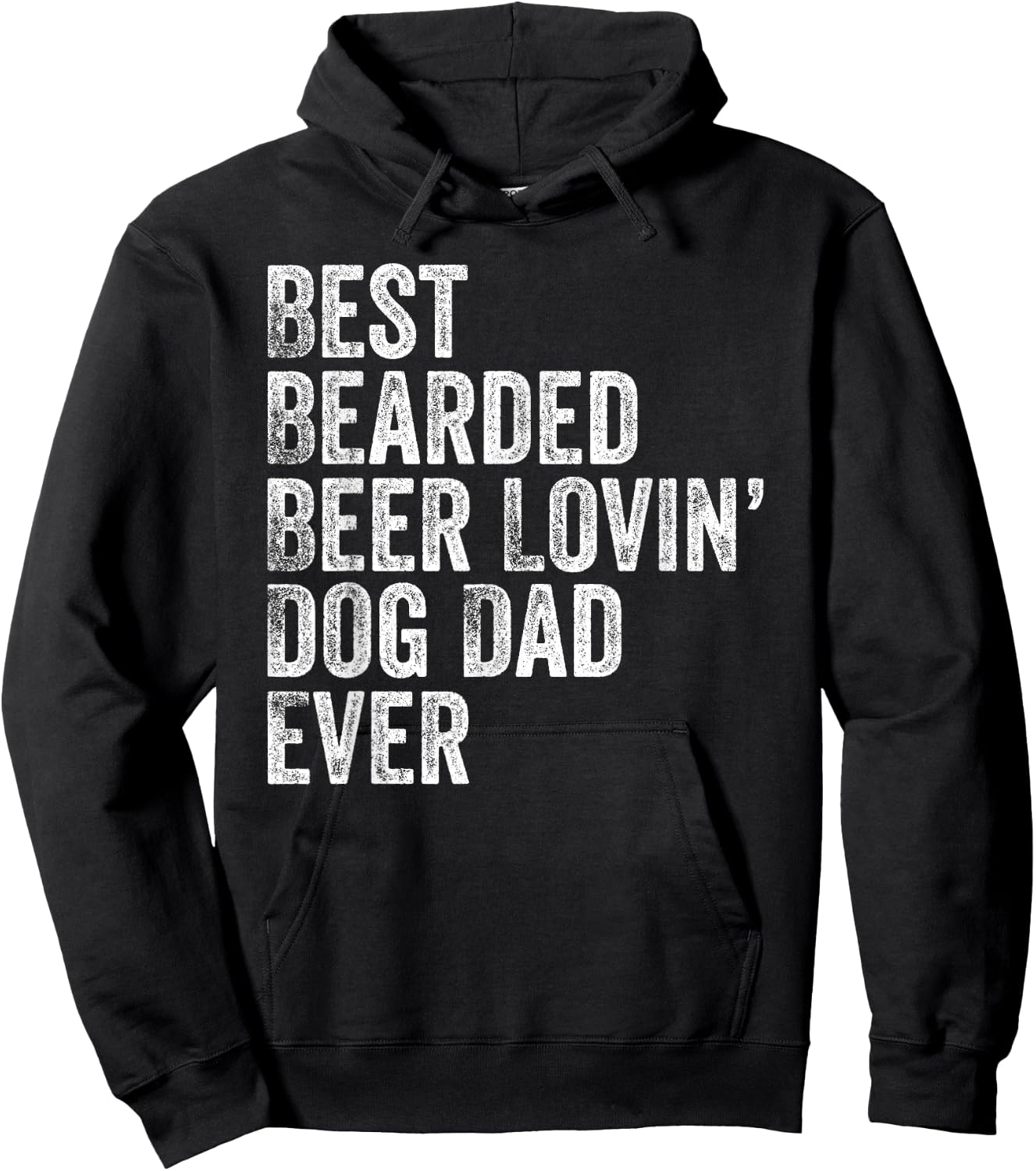 Best Bearded Beer Lovin Dog Dad Pet Lover Owner Gift Hoodie - Hoodie | Black