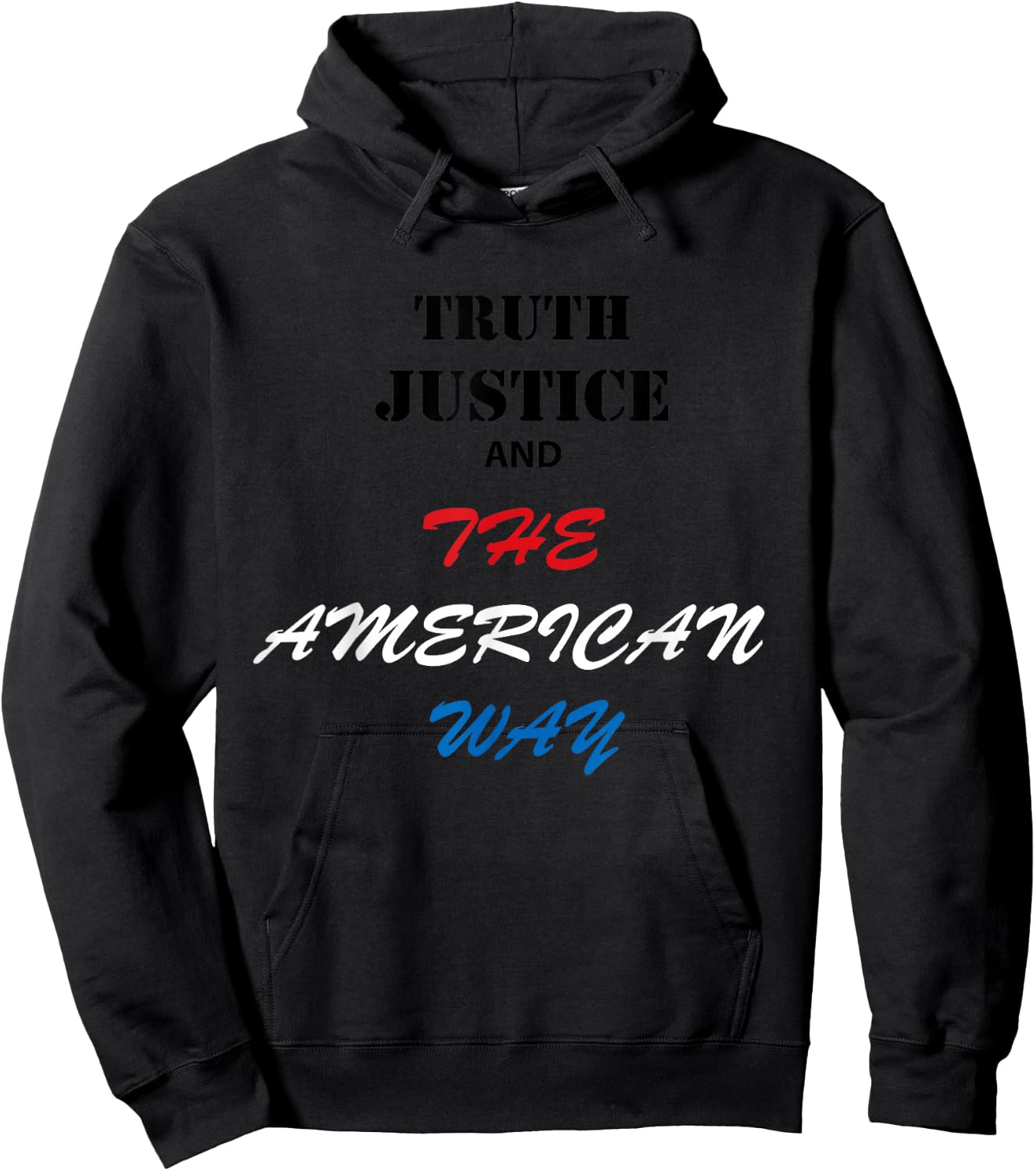 Truth, Justice, and the American Way Hoodie - Hoodie | Black