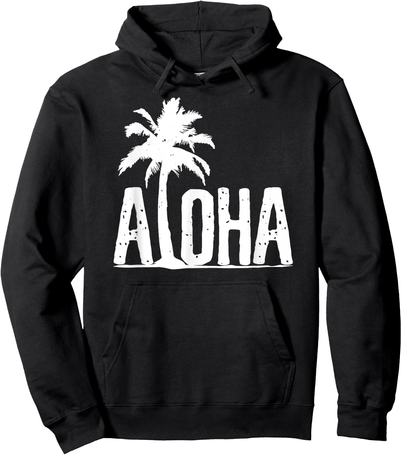 Aloha Beach Summer Palm Trees Hawaii Surfer Gift Hoodie - Hoodie | Black