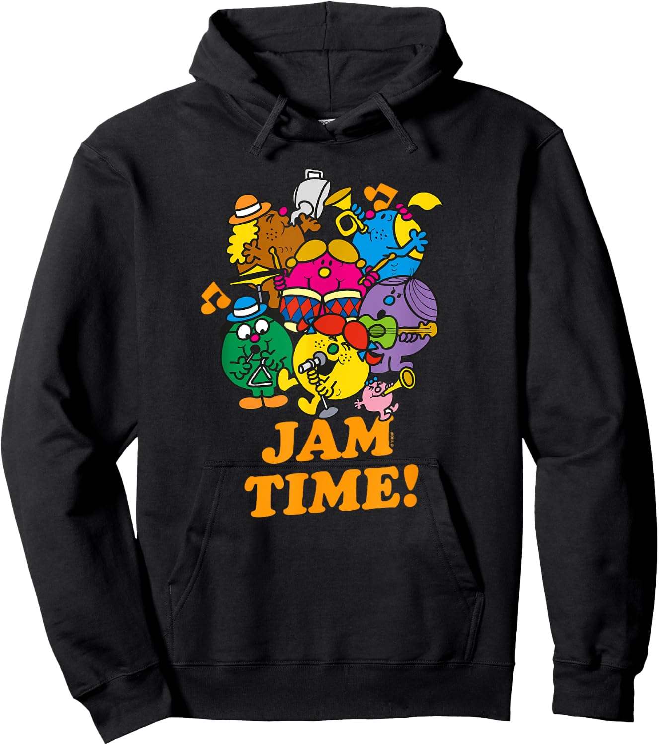 Mr. Men Little Miss Retro Music Jam Time Hoodie - Hoodie | Black