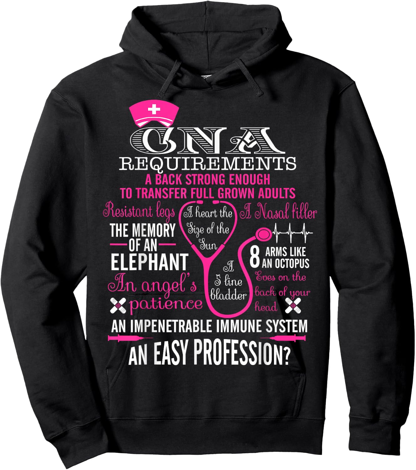 CNA Requirements Hoodie - Hoodie | Black