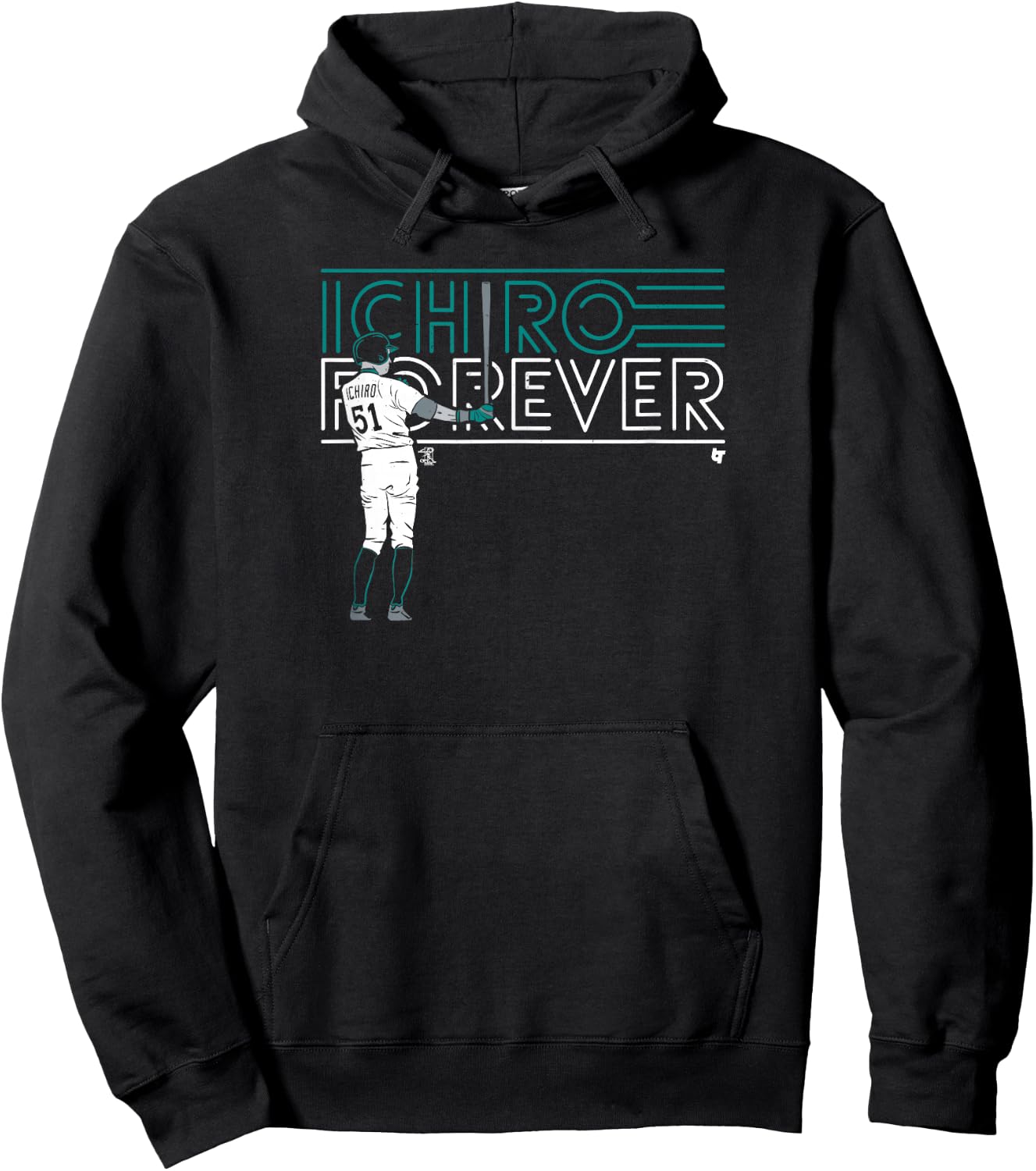 Ichiro Suzuki - Ichiro Forever - Seattle Baseball Hoodie - Hoodie | Black