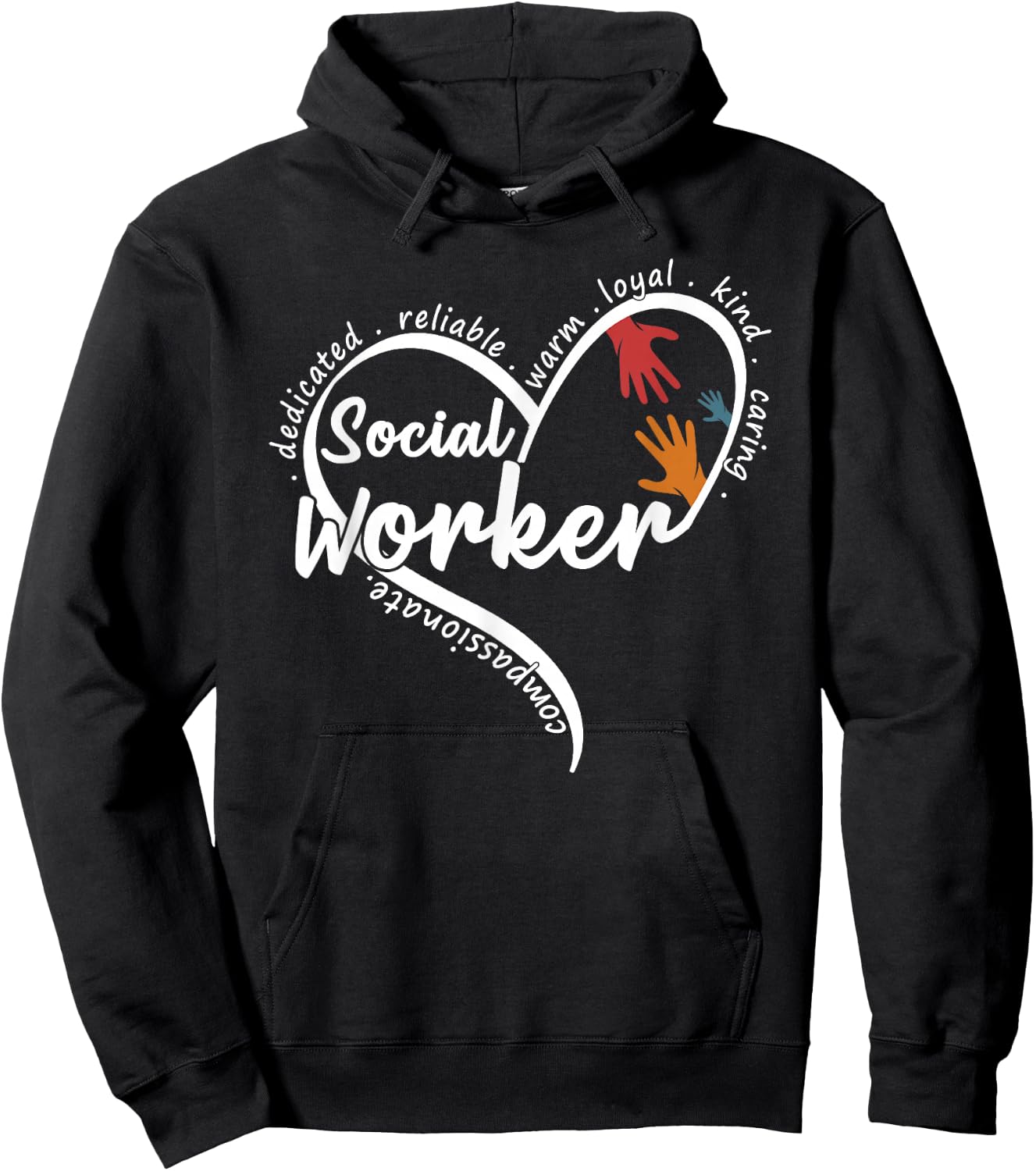 Social Worker Heart Social Work Hoodie - Hoodie | Black