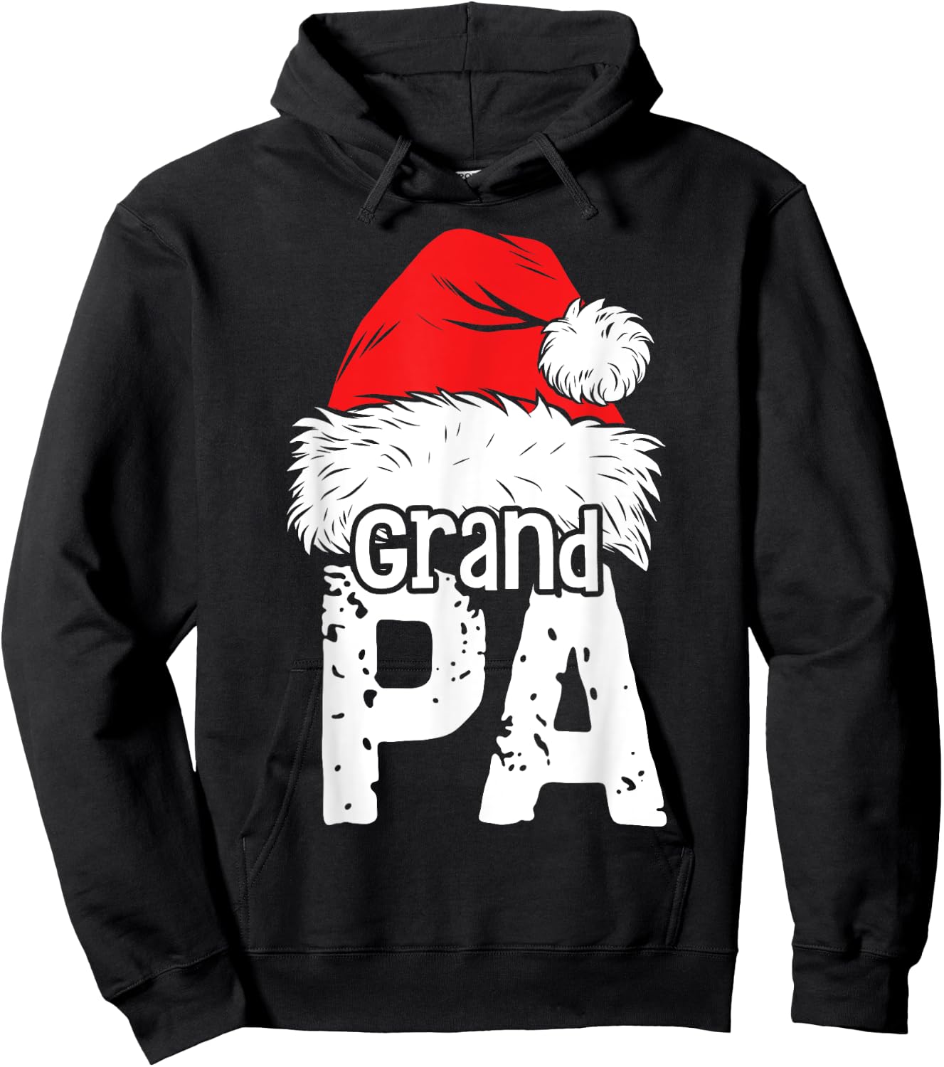 Grandpa Santa Christmas Family Matching Pyjamas Xmas Father Hoodie - Hoodie | Black