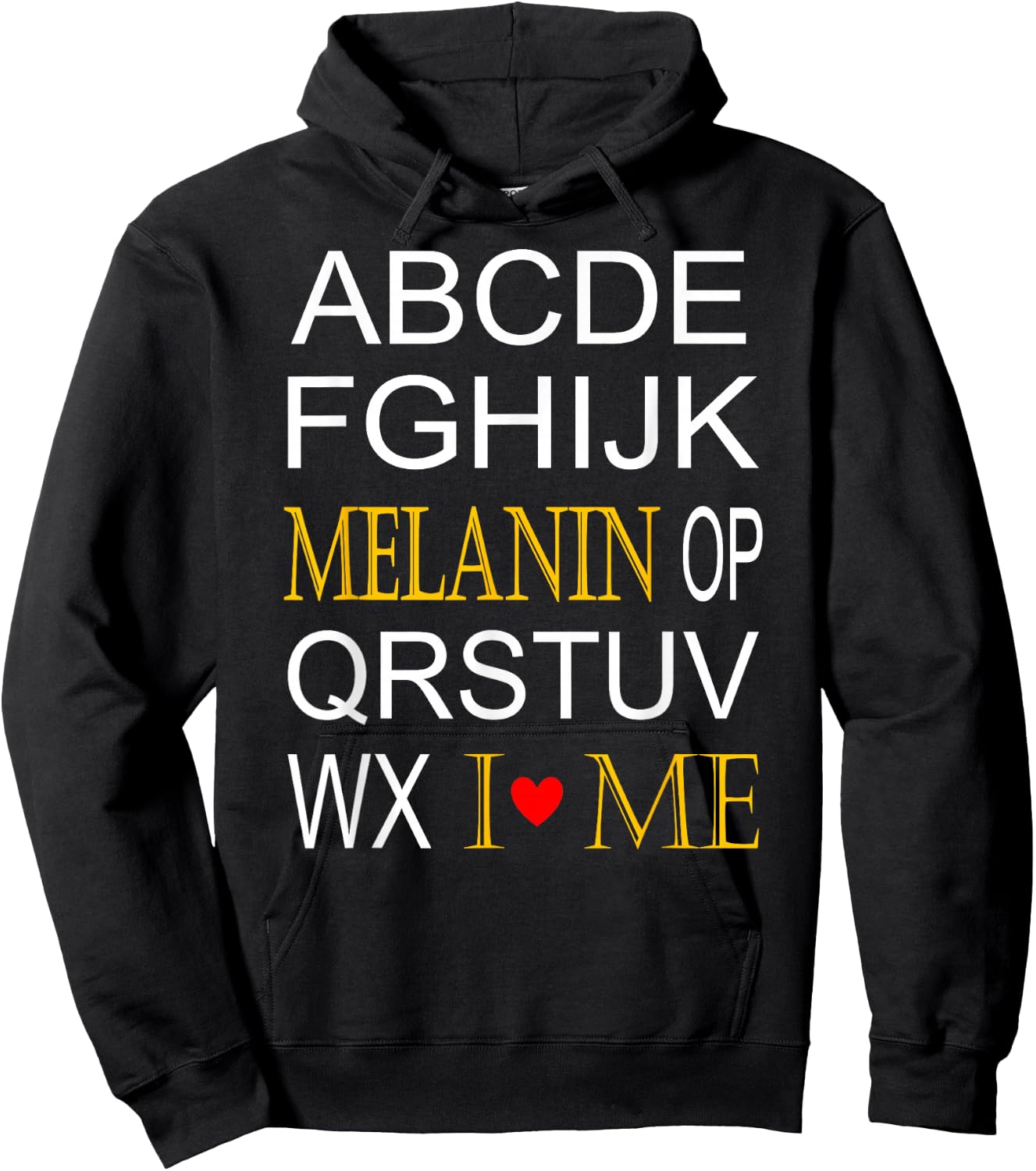 Melanin Abc's Art for African American Children Hoodie - Hoodie | Black