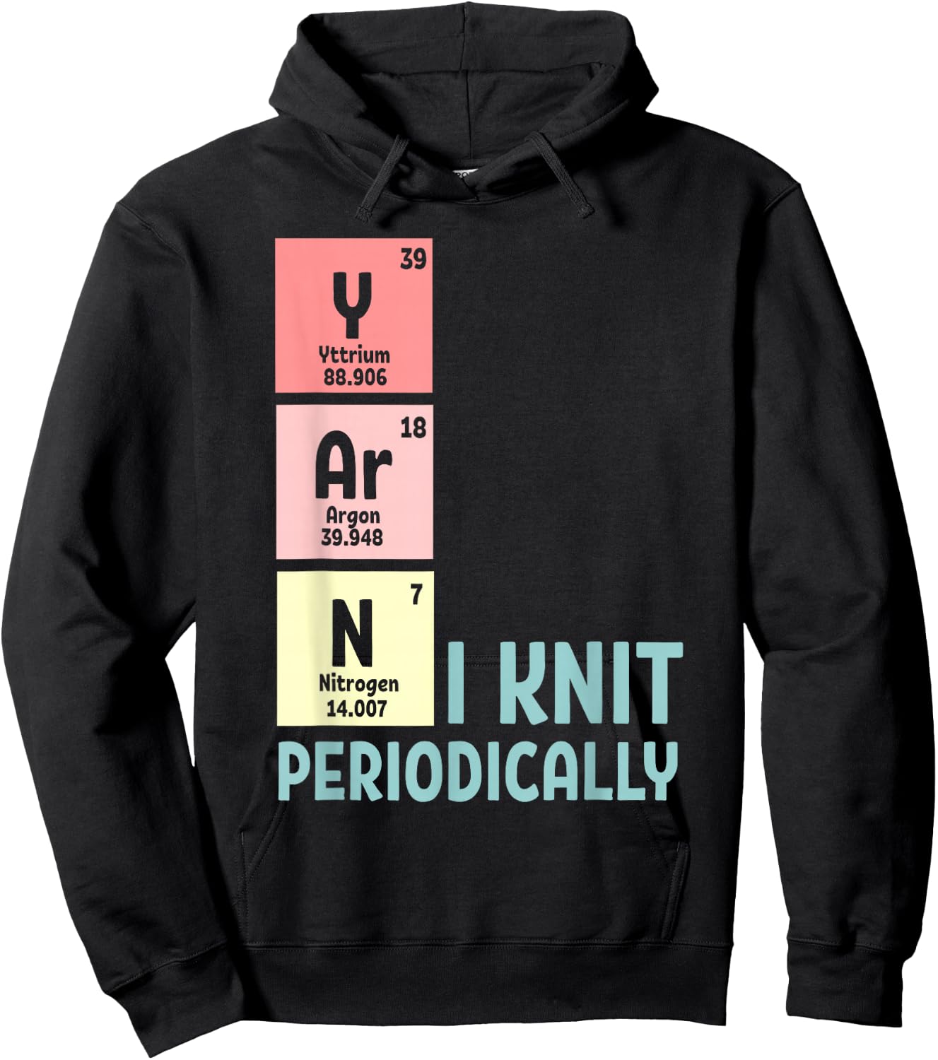 Funny Crocheting I Knit Yarn Periodically Knitting Hoodie - Hoodie | Black